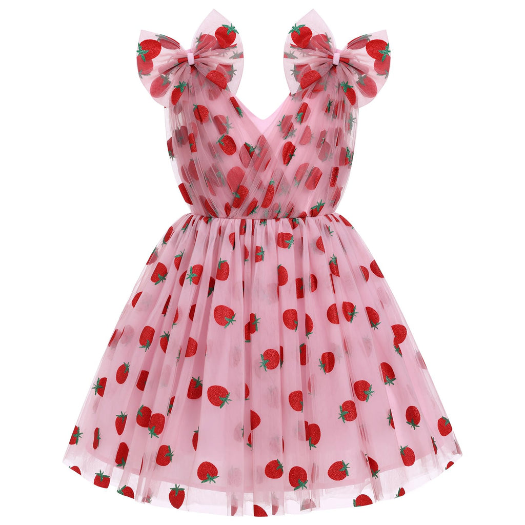 IMEKIS Toddler Kids Girls Butterfly Dress Sparkle Sequins Tulle Wedding Formal Birthday Dresses 2-10T