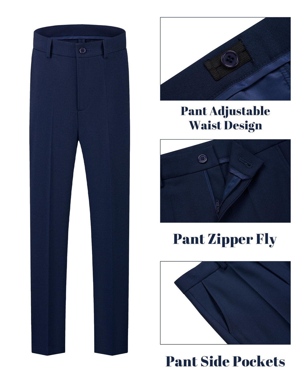 WULFUL Boys' Slim Fit Suit 3 Pieces:Jacket, Pants, Shirt,Summer Suit Set for Teens Boys Wedding Beach