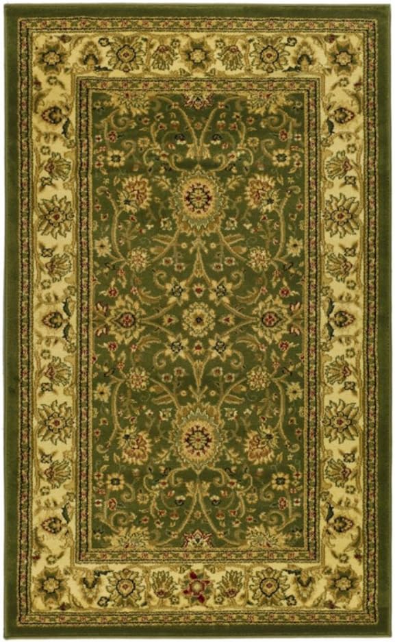 SAFAVIEH Lyndhurst Collection Area Rug - 5'3" x 7'6", Ivory & Red, Traditional Oriental Design, Non-Shedding & Easy Care, Ideal for High Traffic Areas in Living Room, Bedroom (LNH212K)