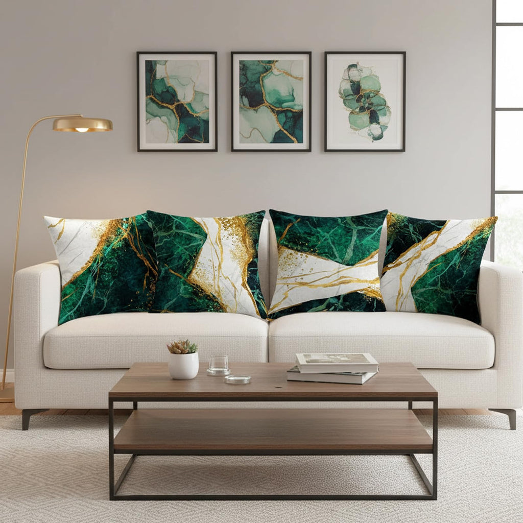 18 x 18 inch Set of 4 Decorative Pillow Covers Grey Marble Texture Throw Pillow Covers Living Room Decor Square Cushion Covers for Modern Styles Abstract Home Bedroom Couch Chair Sofa Pillow Cases