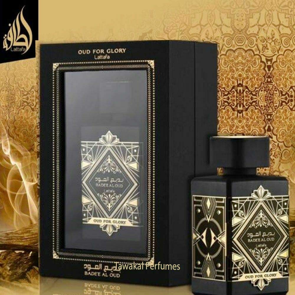 Lattafa Perfumes Bade'e Al Oud, Oud for Glory for Unisex Eau de Parfum Spray, 3.4 Ounce