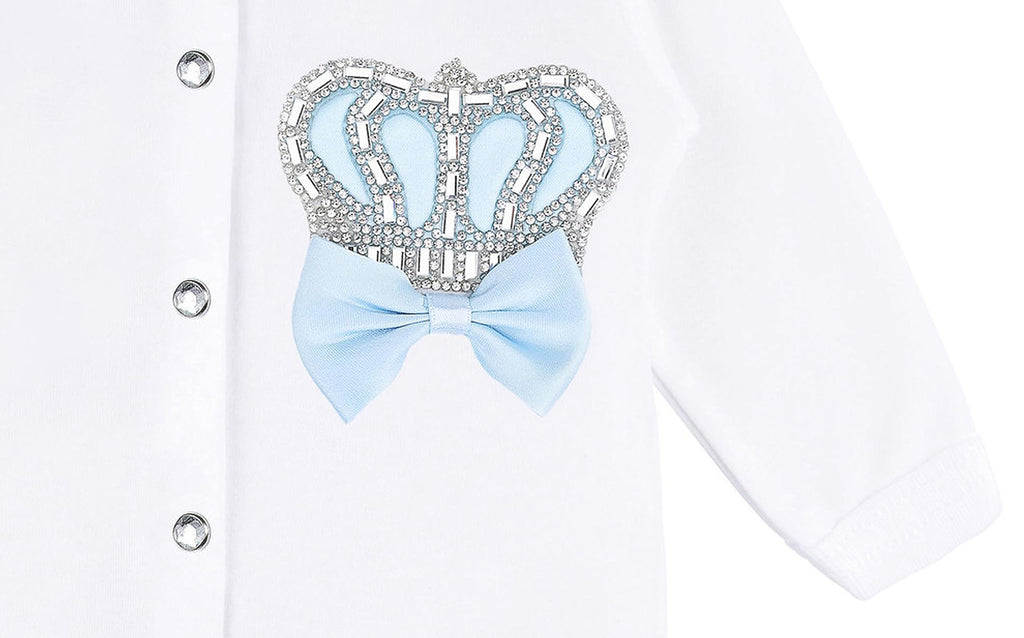 Lilax Baby Boy Newborn Crown Jewels Layette 3 Piece Gift Set