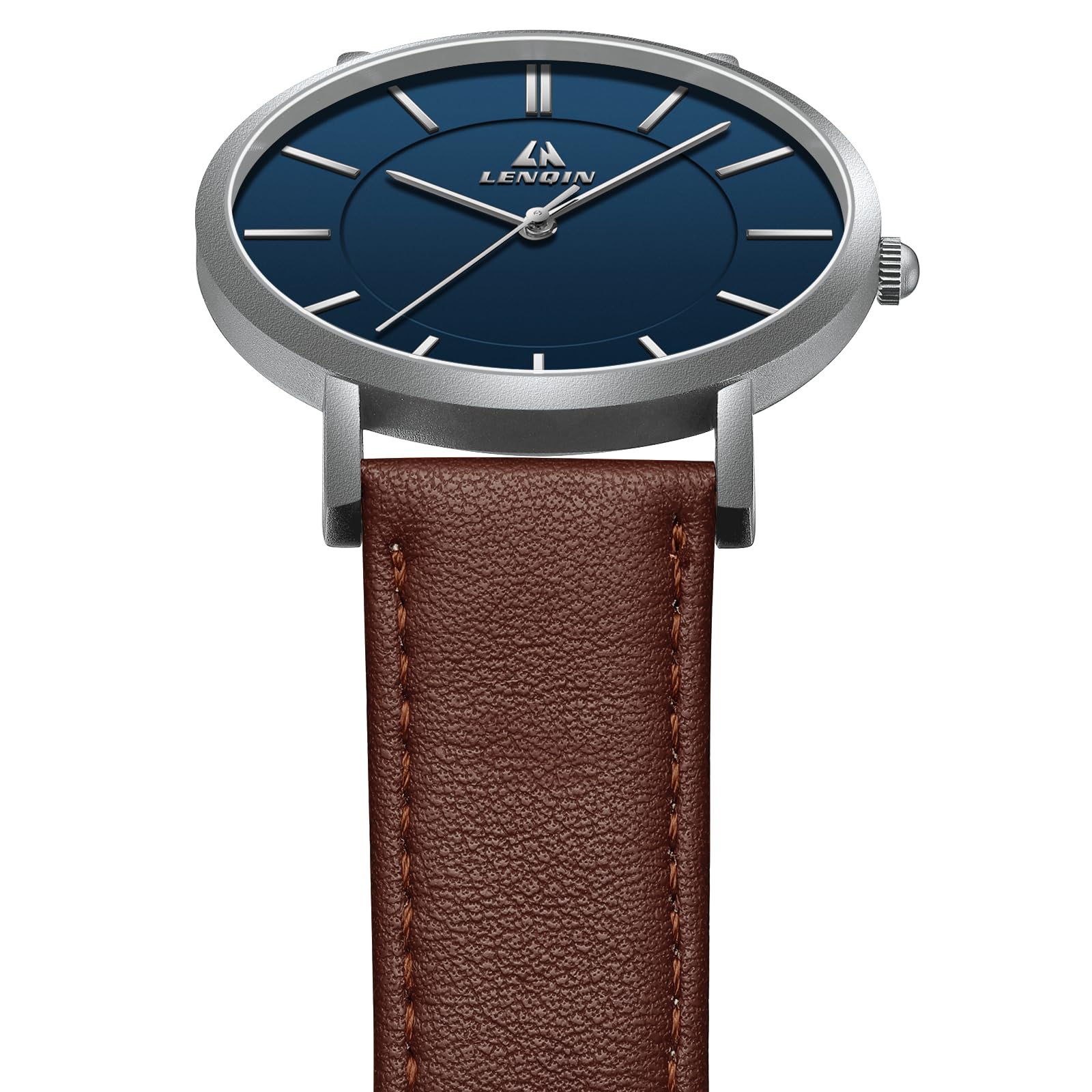LN LENQIN Mens Watches Waterproof Stainless Steel Watch for Men Analog Quartz Fashion Business Designer Wristwatch