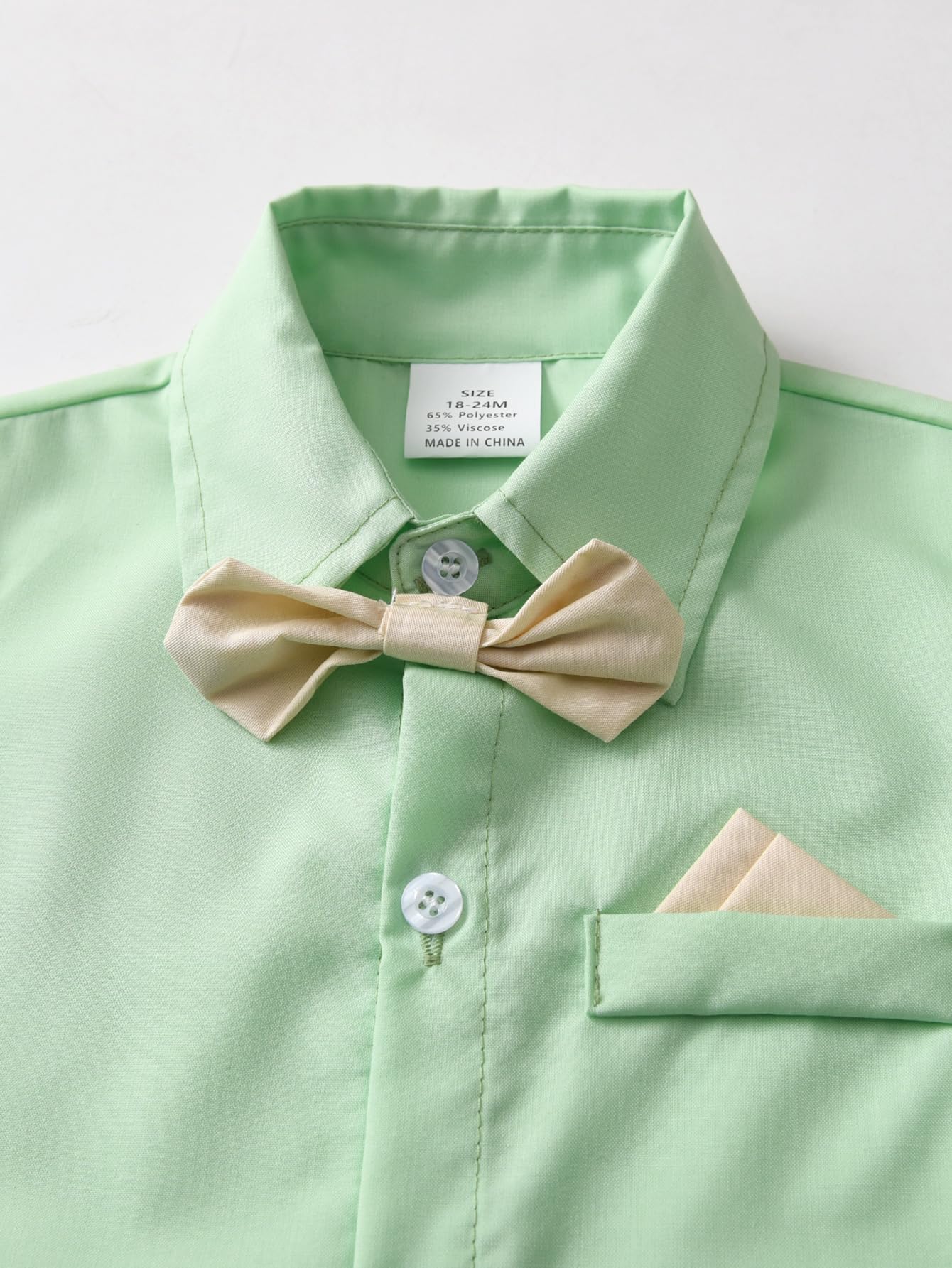 Boarnseorl Baby Boys Gentleman Outfits Suits, Infant Shirt+Shorts+Bow Tie+Suspenders