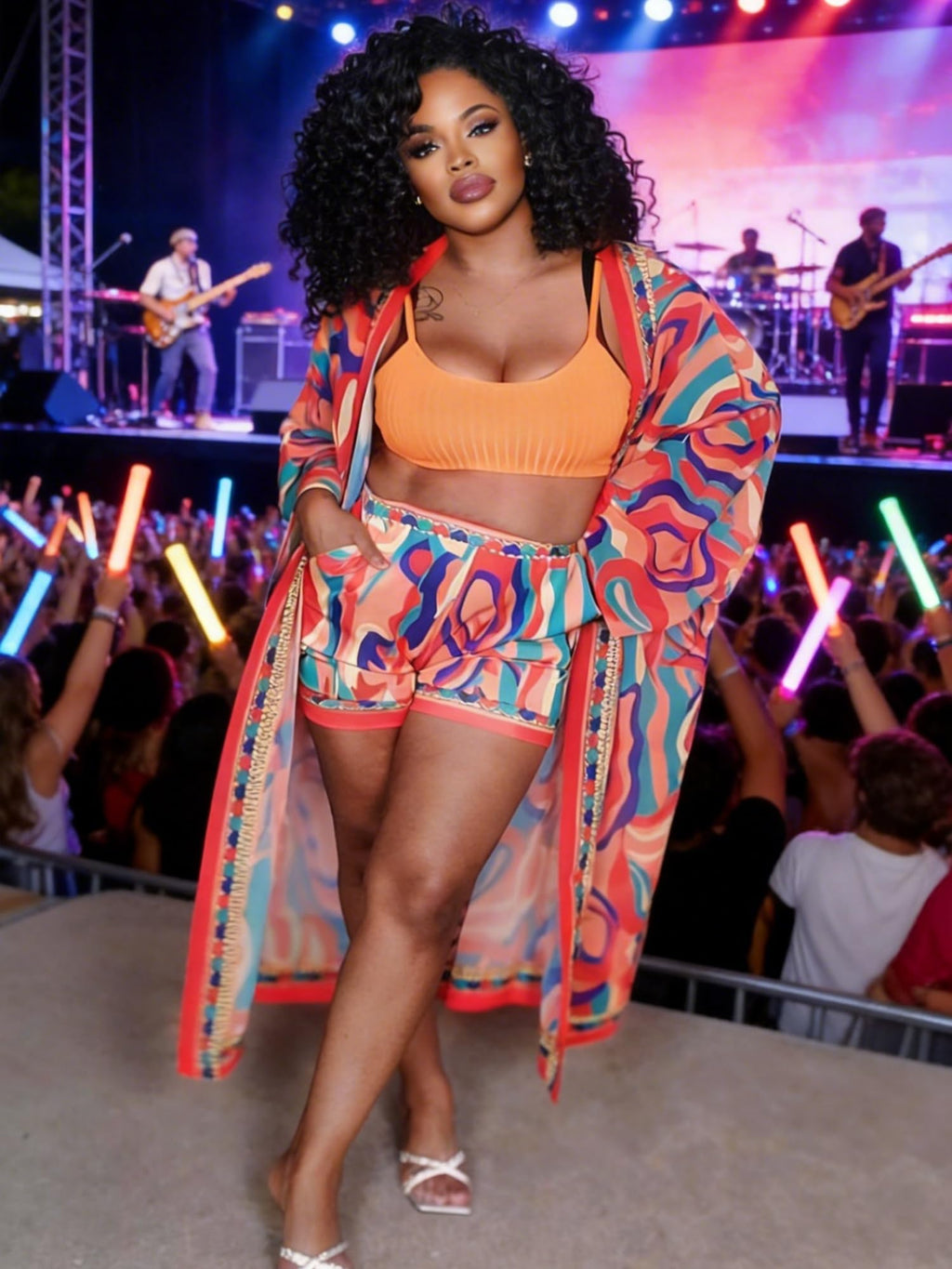 QegarTop Kimono Shorts Set for Women Two Piece Summer Vacation Outfits Flowy Beach Cover up Duster