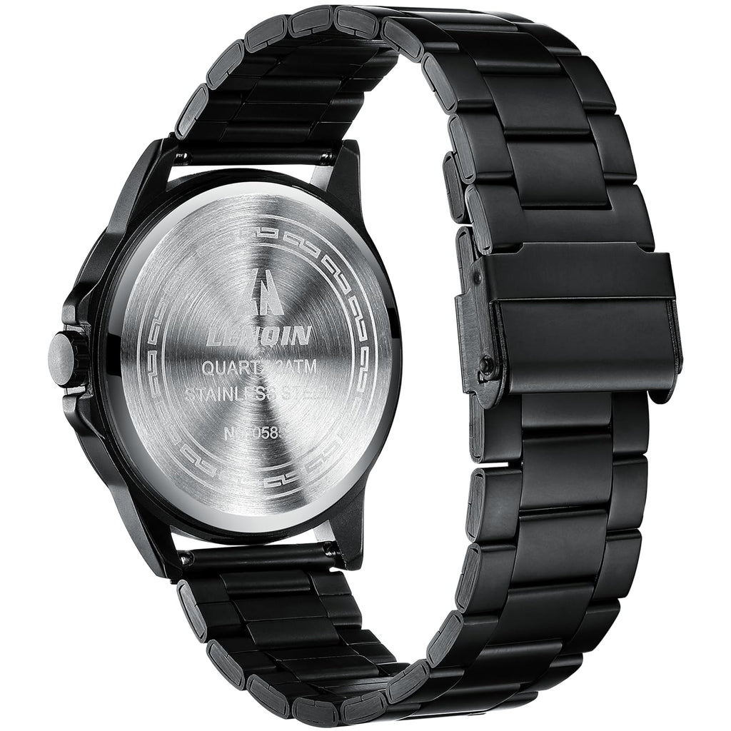 LN LENQIN Mens Watches Waterproof Stainless Steel Watch for Men Analog Quartz Fashion Business Designer Wristwatch
