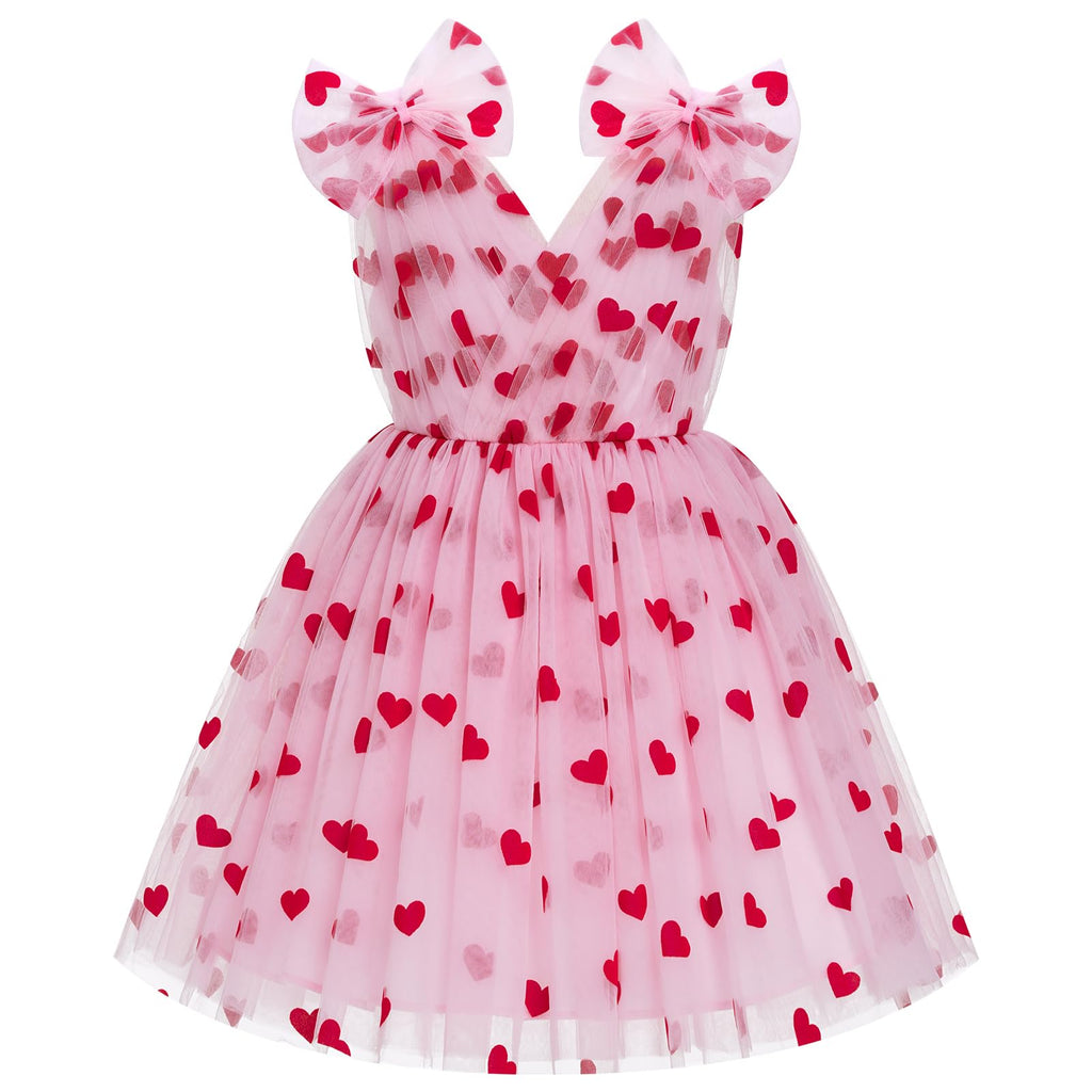 IMEKIS Toddler Kids Girls Butterfly Dress Sparkle Sequins Tulle Wedding Formal Birthday Dresses 2-10T