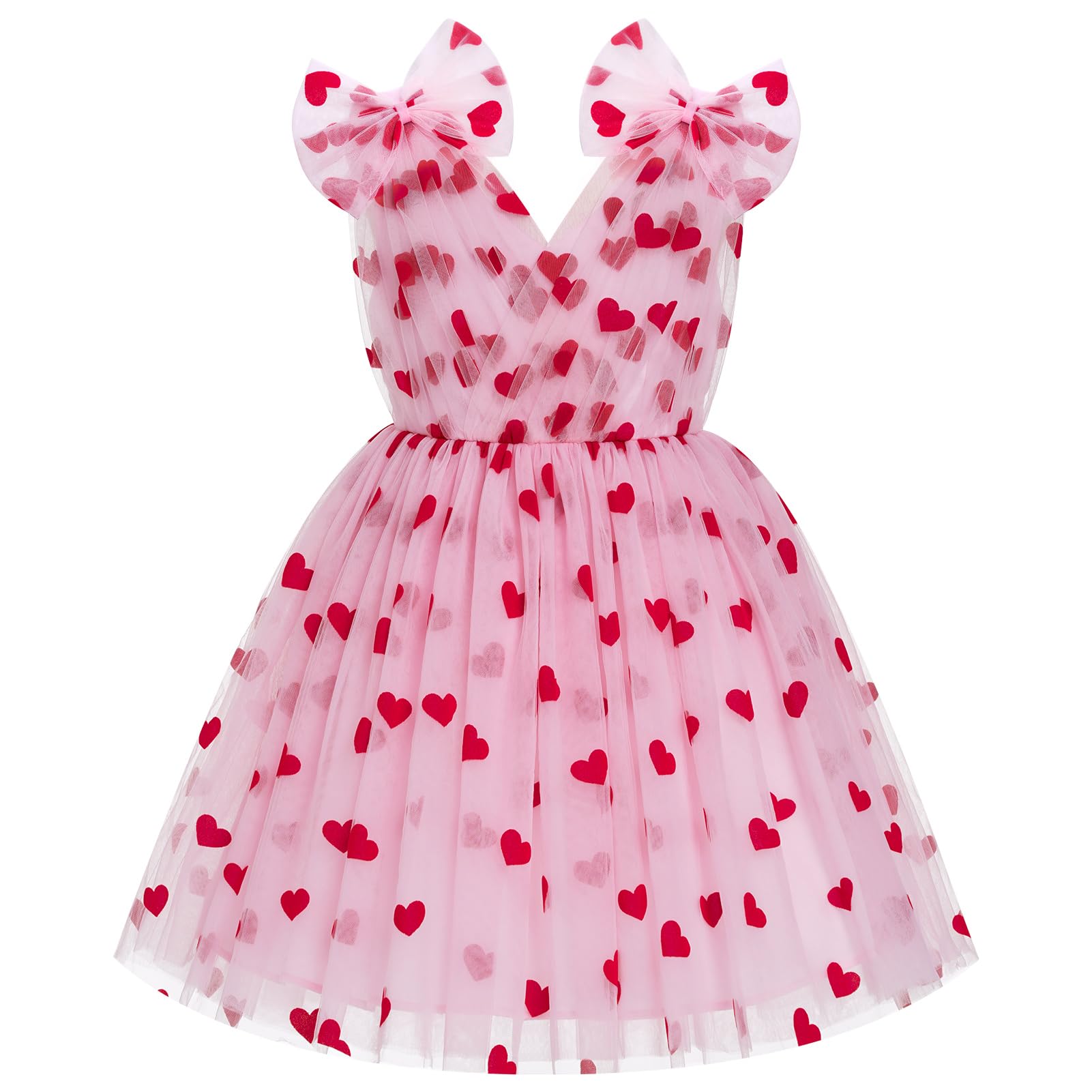 IMEKIS Toddler Kids Girls Butterfly Dress Sparkle Sequins Tulle Wedding Formal Birthday Dresses 2-10T