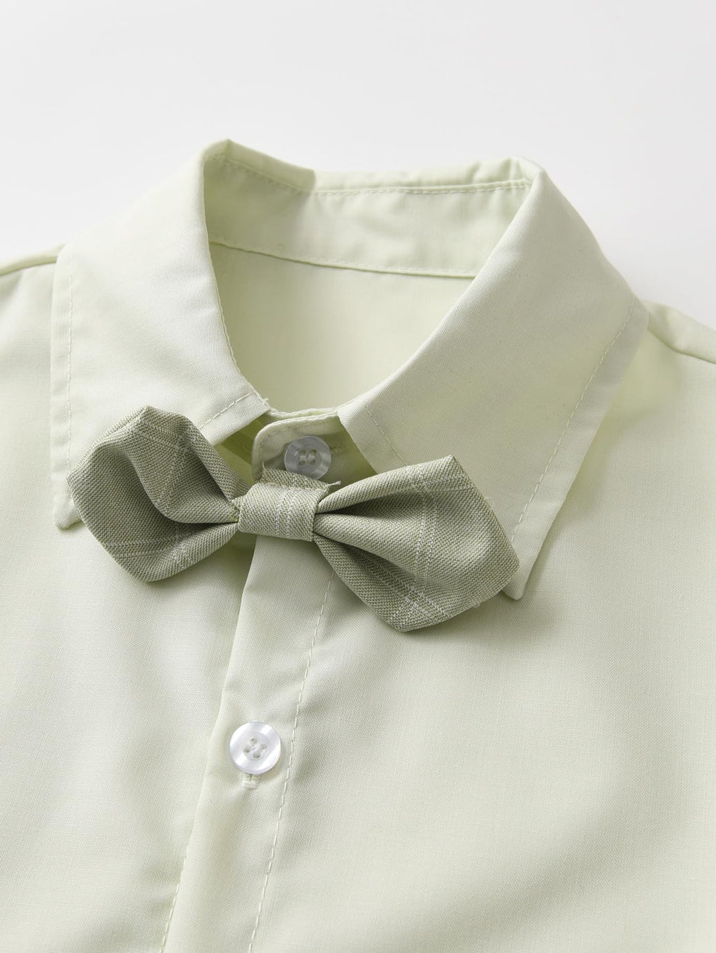 Boarnseorl Baby Boys Gentleman Outfits Suits, Infant Shirt+Shorts+Bow Tie+Suspenders