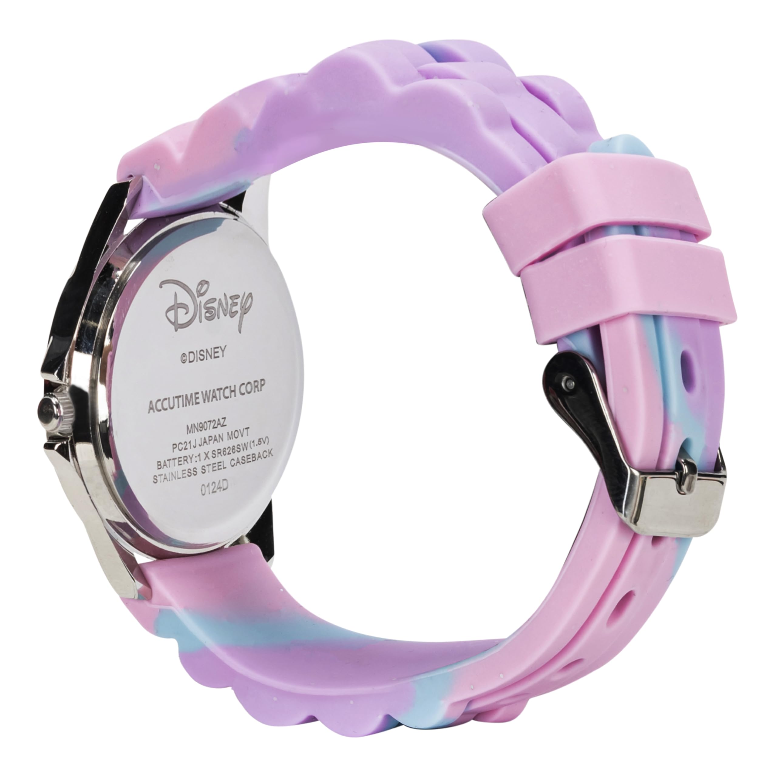 Minnie Mouse Time Teacher Watch for Girls - Analog Time Learning with Easy-to-Read Numbers and Comfortable Silicone Band