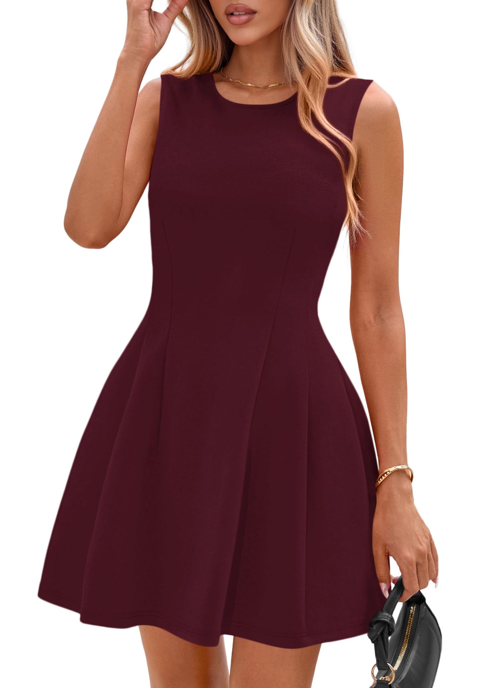 PRETTYGARDEN Summer Dresses for Women 2026 Elegant Classy Spring A Line Business Casual Work Graduation Cocktail Short Dress