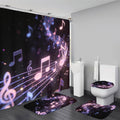 AZHM 4PCS Lotus Shower Curtain Set Black and Gold Flower Bathroom Decor Sets with Shower Curtain and Rugs and Accessories with 12 Hooks for Toilet