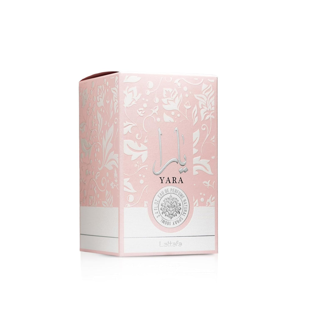 Lattafa Yara - Vanilla, Gourmand, Fruity, Floral - Eau de Parfum Long-Lasting Fragrance for Women, 3.40 Ounce / 100 ml