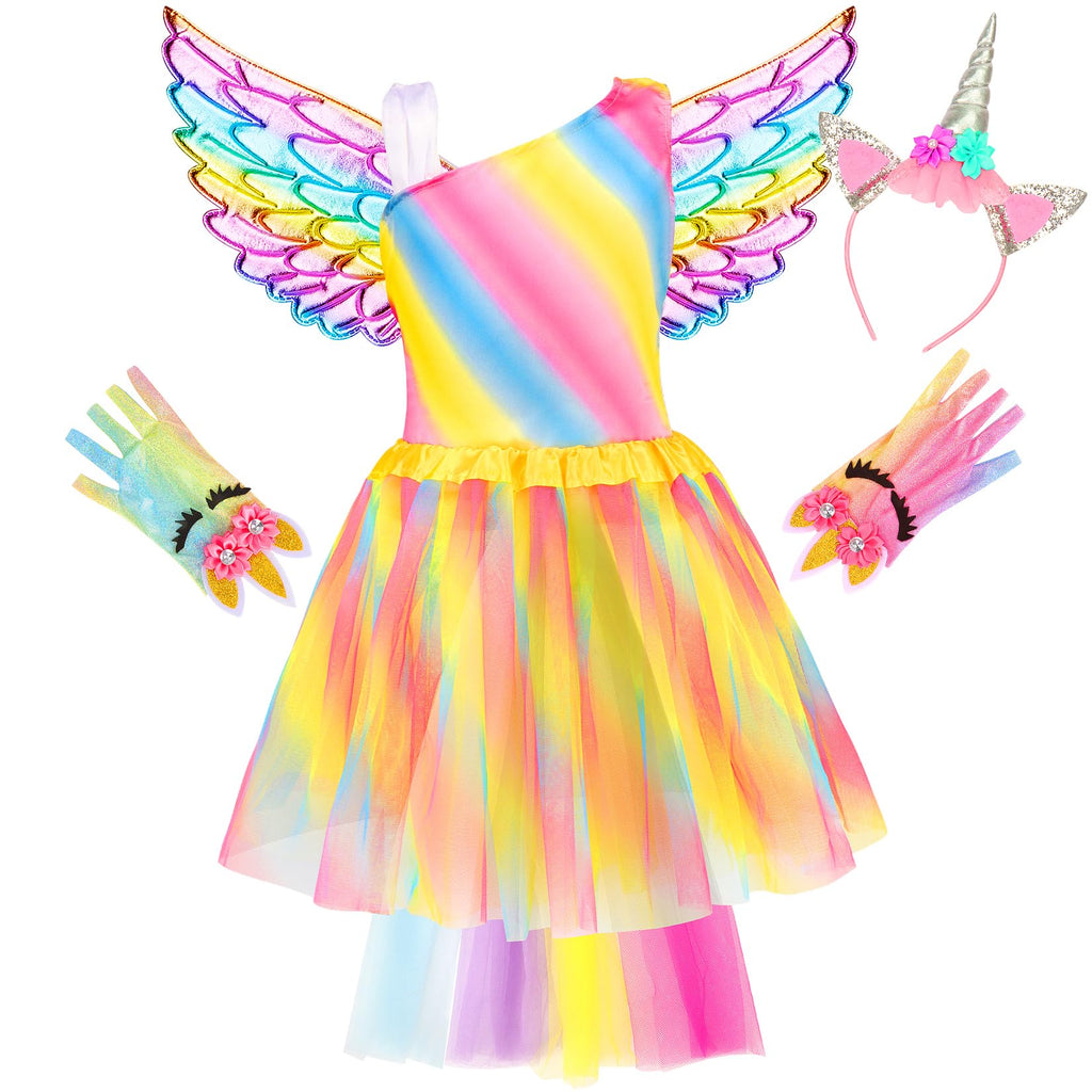 LIMIROLER Princess Dress Up Clothes for Little Girl Role Play Costume Gift Set Princess Dress Up Toys for Toddler Girls