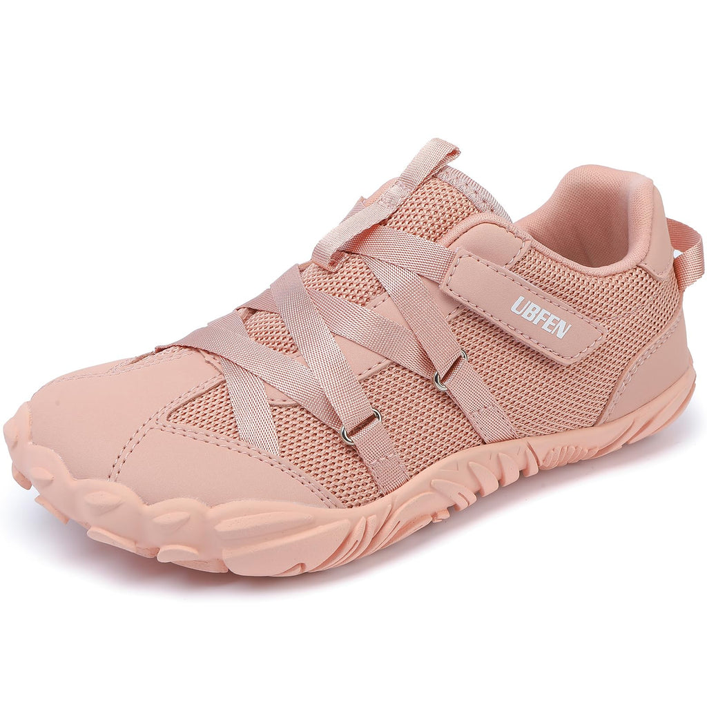 UBFEN Kids Barefoot Shoes Zero Drop Minimalist Sneakers Boys Girls - Lightweight Wide Toe Box Running School Shoes with Hook Loop
