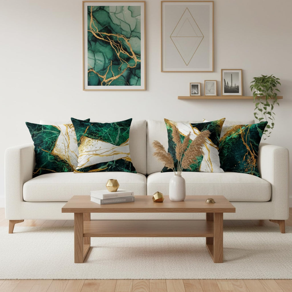 18 x 18 inch Set of 4 Decorative Pillow Covers Grey Marble Texture Throw Pillow Covers Living Room Decor Square Cushion Covers for Modern Styles Abstract Home Bedroom Couch Chair Sofa Pillow Cases