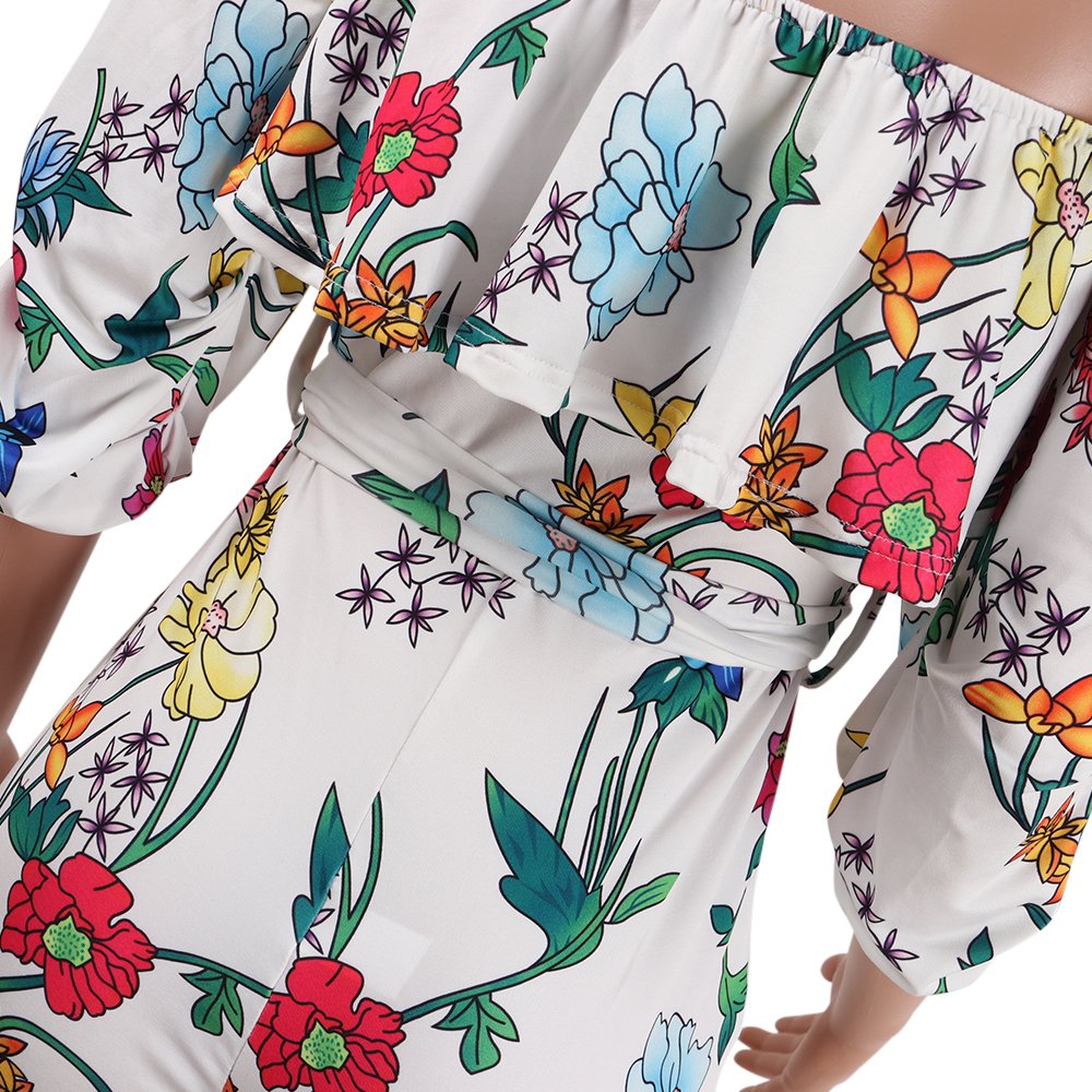 Sexy Two Piece Shorts Set - African Floral Jumpsuits Rompers Vacation Club Outfit
