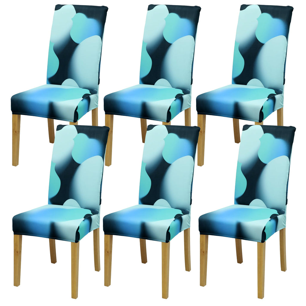 BIETYONE Stretch Dining Chair Covers Set of 6, Soft Removable Washable Kitchen Parsons Chair Slipcovers, High Elastic Seat Protector for Home Hotel Banquet
