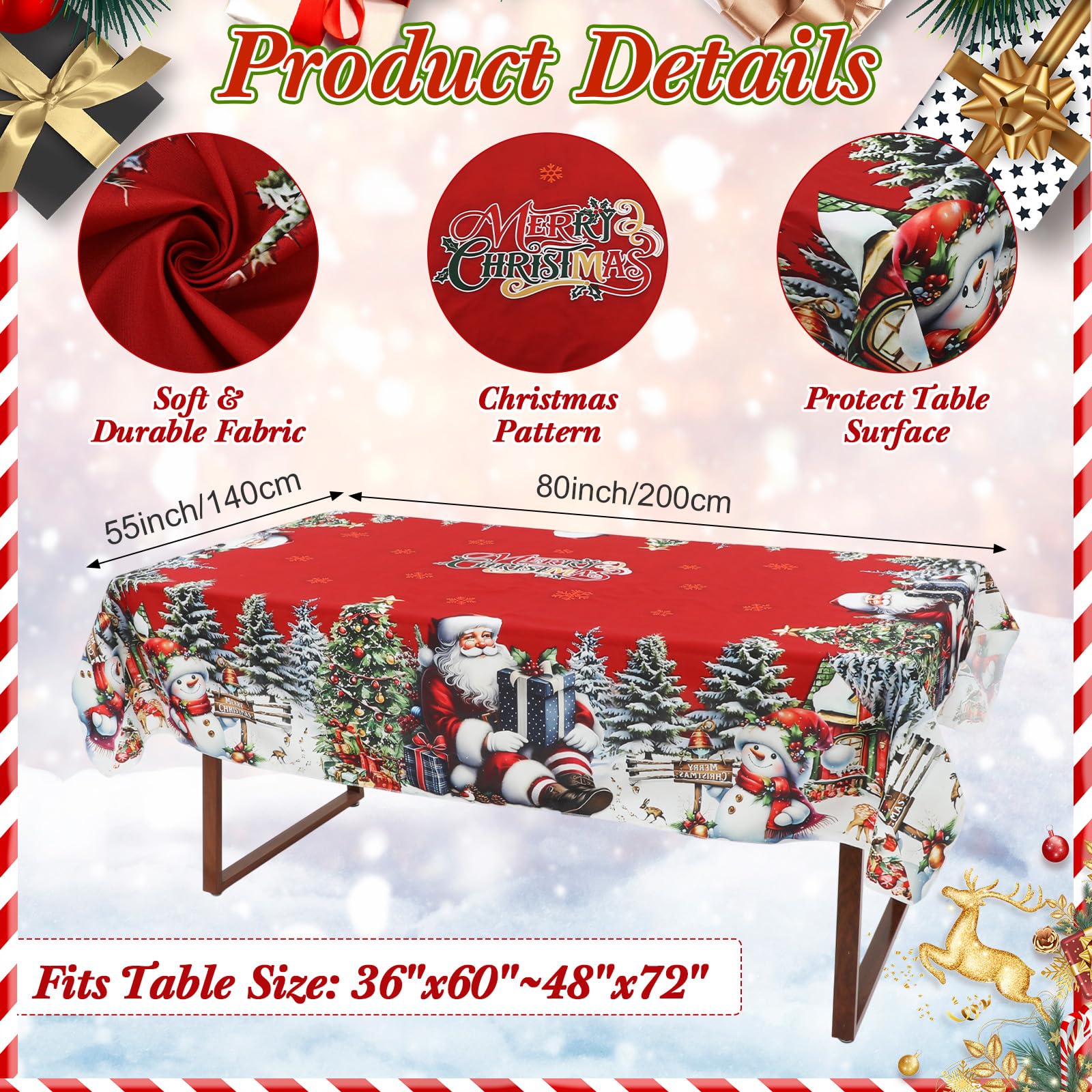 7 Pcs Sunflower Chair Covers and Tablecloth Set 60 x 84 Inch Waterproof Stain Rectangular Table Cover with Stretchable Removable Chair Slipcovers for Dining Room Kitchen Patio Summer Parties