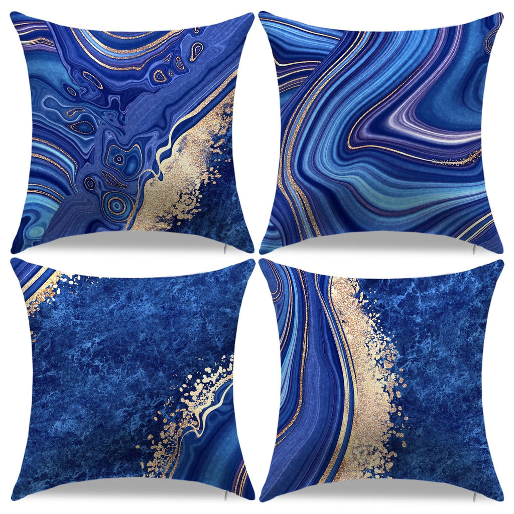 18 x 18 inch Set of 4 Decorative Pillow Covers Grey Marble Texture Throw Pillow Covers Living Room Decor Square Cushion Covers for Modern Styles Abstract Home Bedroom Couch Chair Sofa Pillow Cases