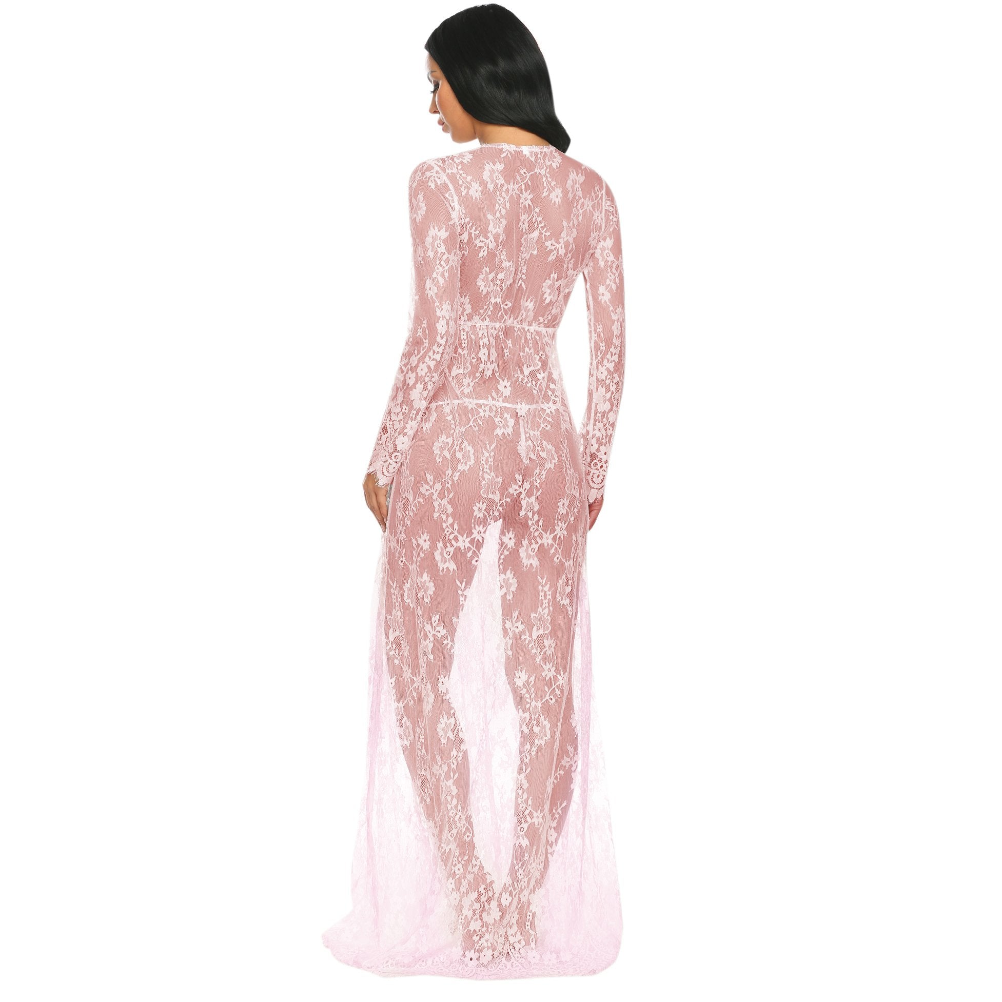 COSYOU Maternity Dress for Photoshoot Sheer Lace Dresses for Maternity Photography Costume Party Milk Bath Dress
