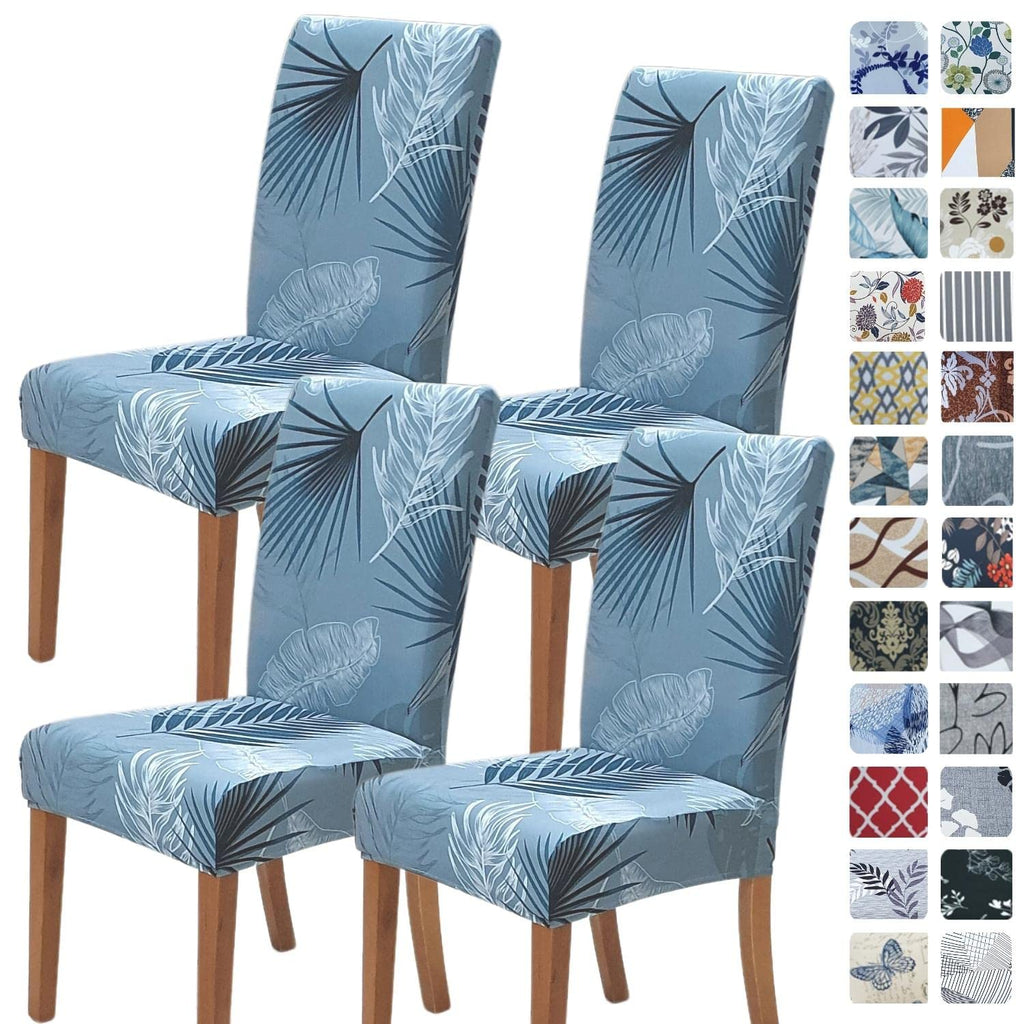 SPRINGRICO Chair Covers for Dining Room 6 Pack, Stretch Dining Chair Cover, Washable Spandex Kitchen Parsons Chair Slipcovers, Removable Seat Protector for Home or Party (Set of 6, Floral Beige)