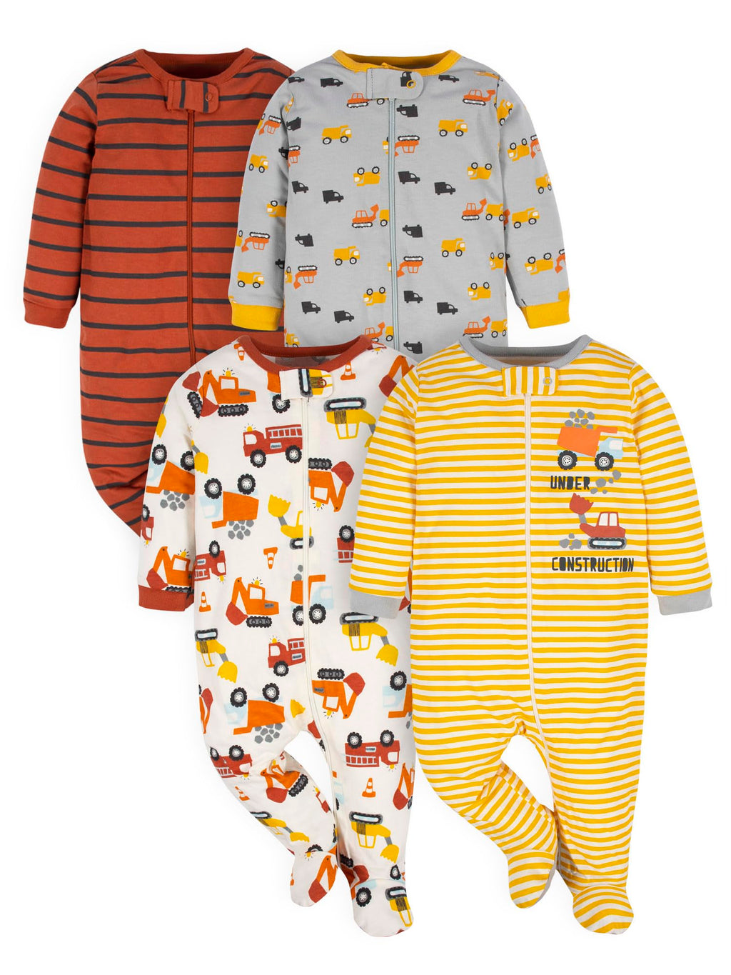 Gerber baby-boys 4 Pack Sleep 'N Play Footie