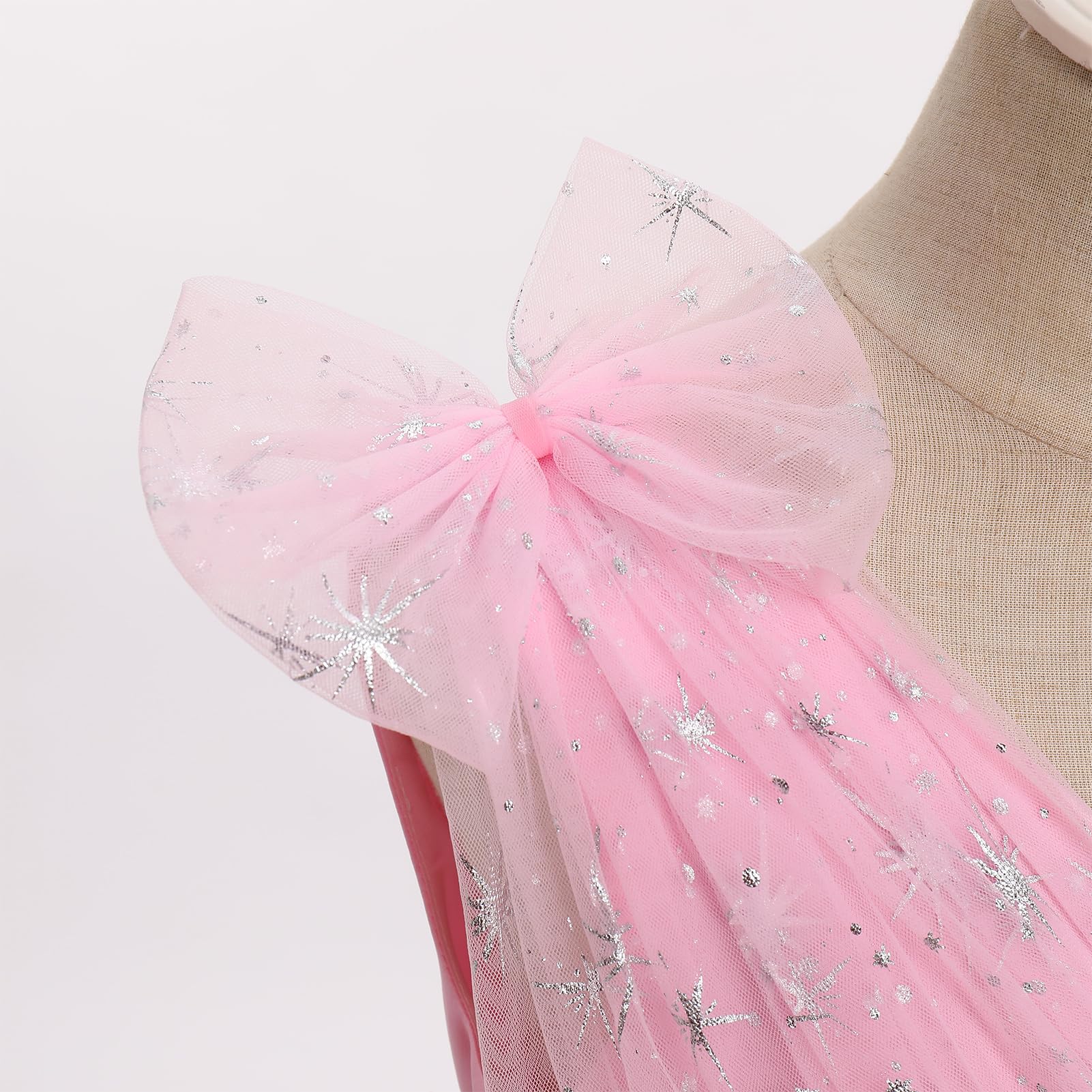 IMEKIS Toddler Kids Girls Butterfly Dress Sparkle Sequins Tulle Wedding Formal Birthday Dresses 2-10T