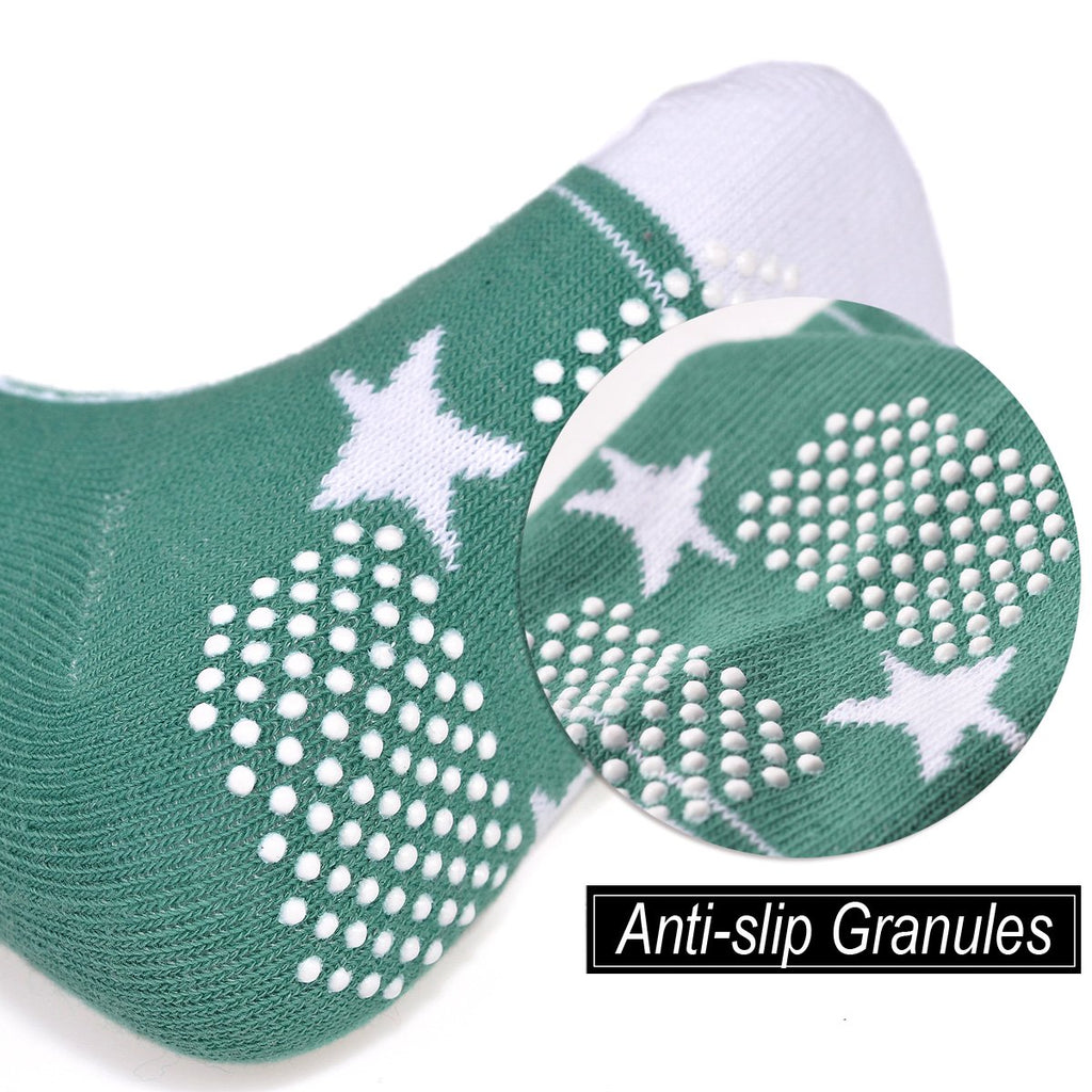 EPEIUS Unisex Baby Girls Boys Non-Slip Socks (Set of 6)