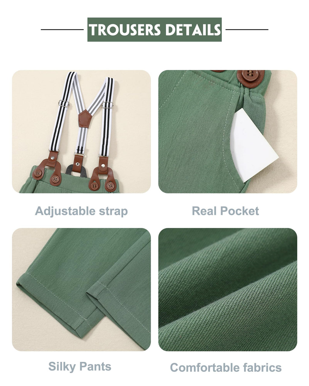 WESIDOM Baby Boy Clothes 0-18M Newborn Infant Gentleman Outfit, Shirt+Bowtie+Beret+Suspender Pant Baby boy Suit Clothing Set
