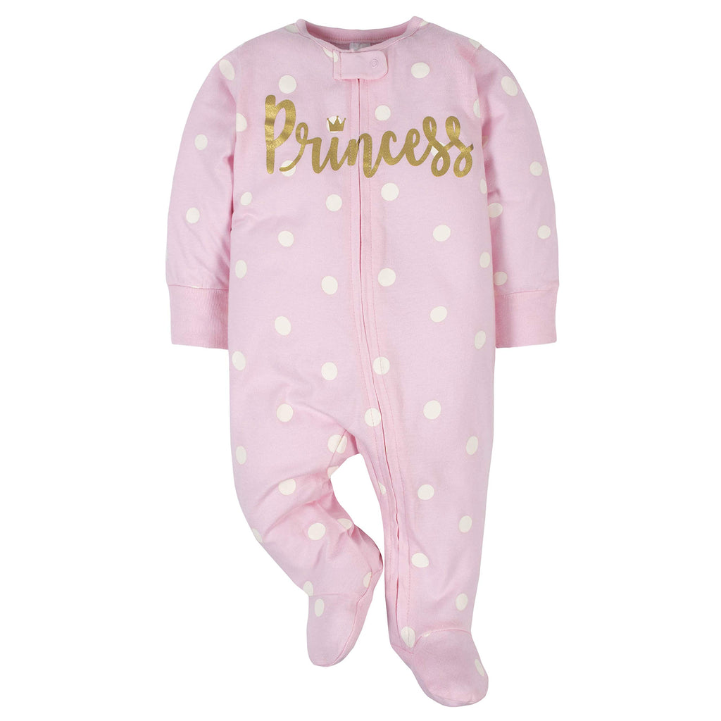 Gerber Baby-Girls 4 Pack Sleep 'N Play Footie