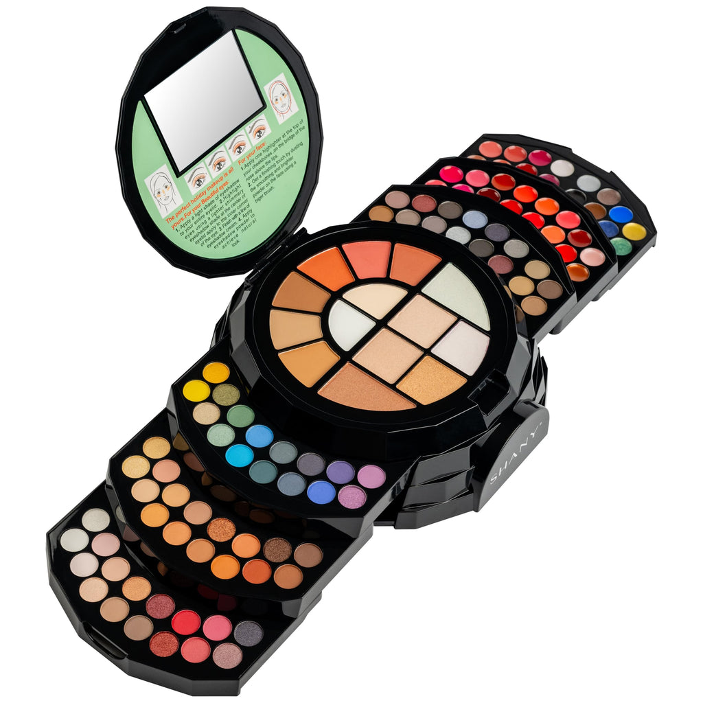 SHANY Elevated Essentials Makeup Set - All-in-One Makeup Kit with 72 Eyeshadows, 28 Lip Colors, 18 Gel Eyeliners, 10 Blushes, 1 Eye Primer, and 1 Cream Concealer