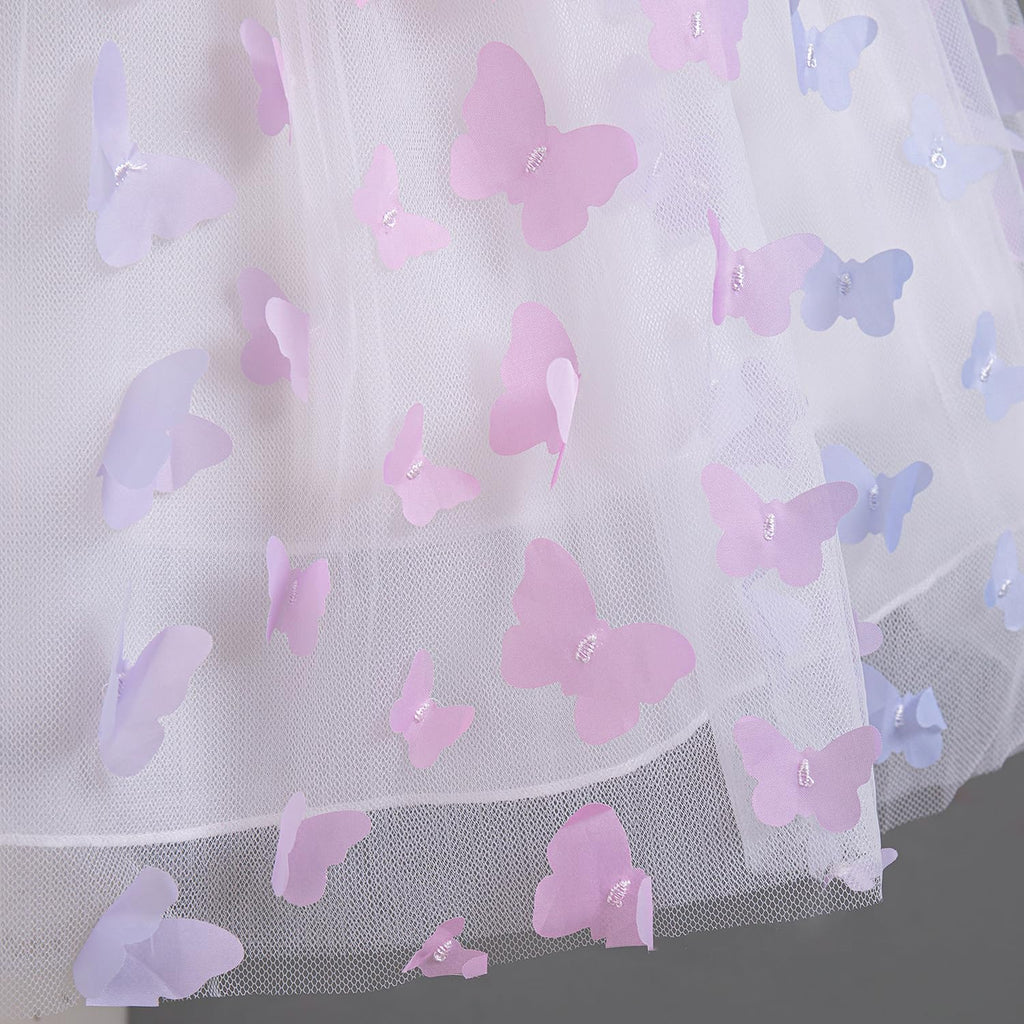 NNJXD Flower Girl Dress Kids Ruffles Lace Party Wedding Dresses