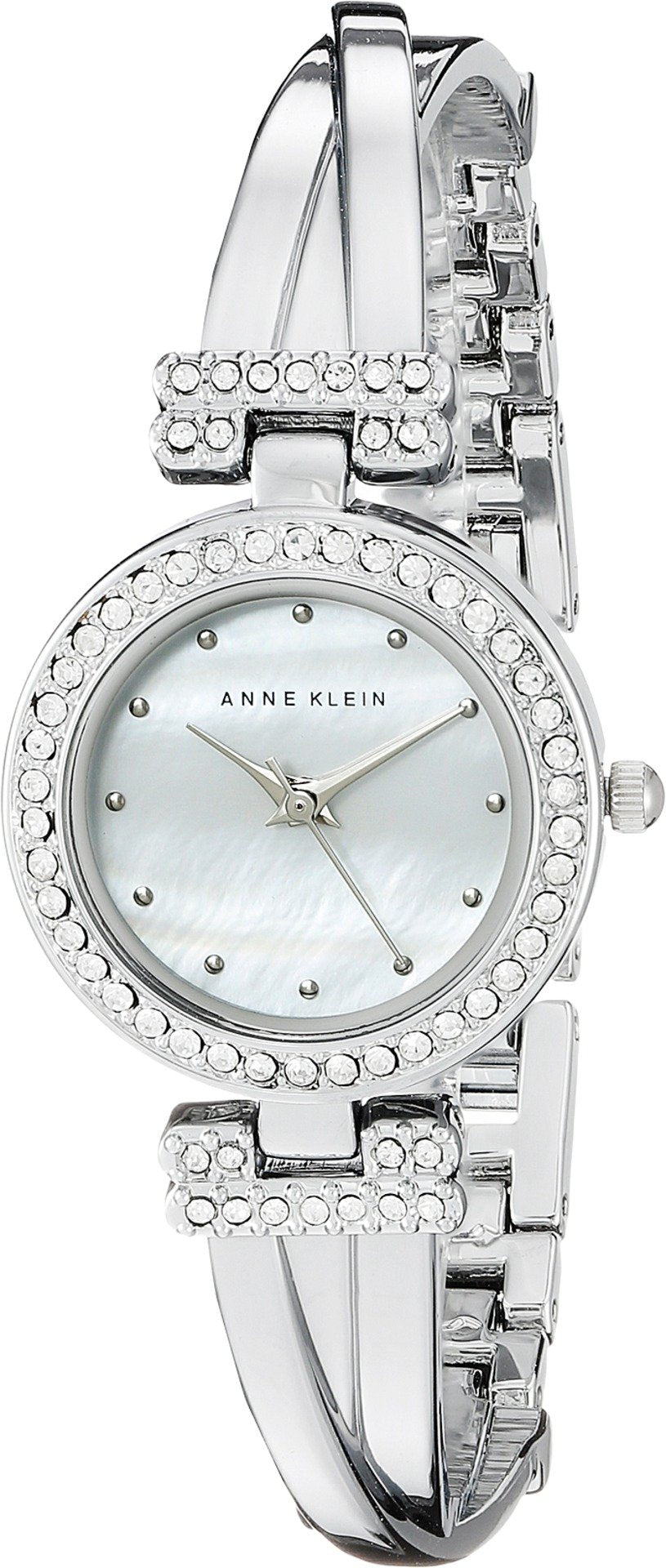 Anne Klein Women's Premium Crystal Accented Bangle Watch and Bracelet Set