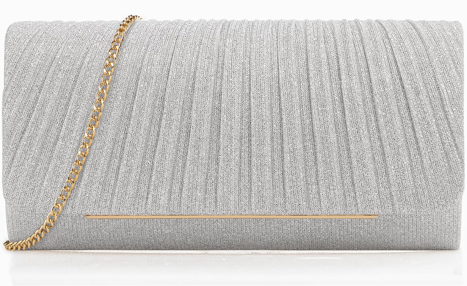 Women's Sparkling Evening Clutch Purse-Glitter Handbag with Detachable Strap for Weddings, Prom, Cocktail Parties