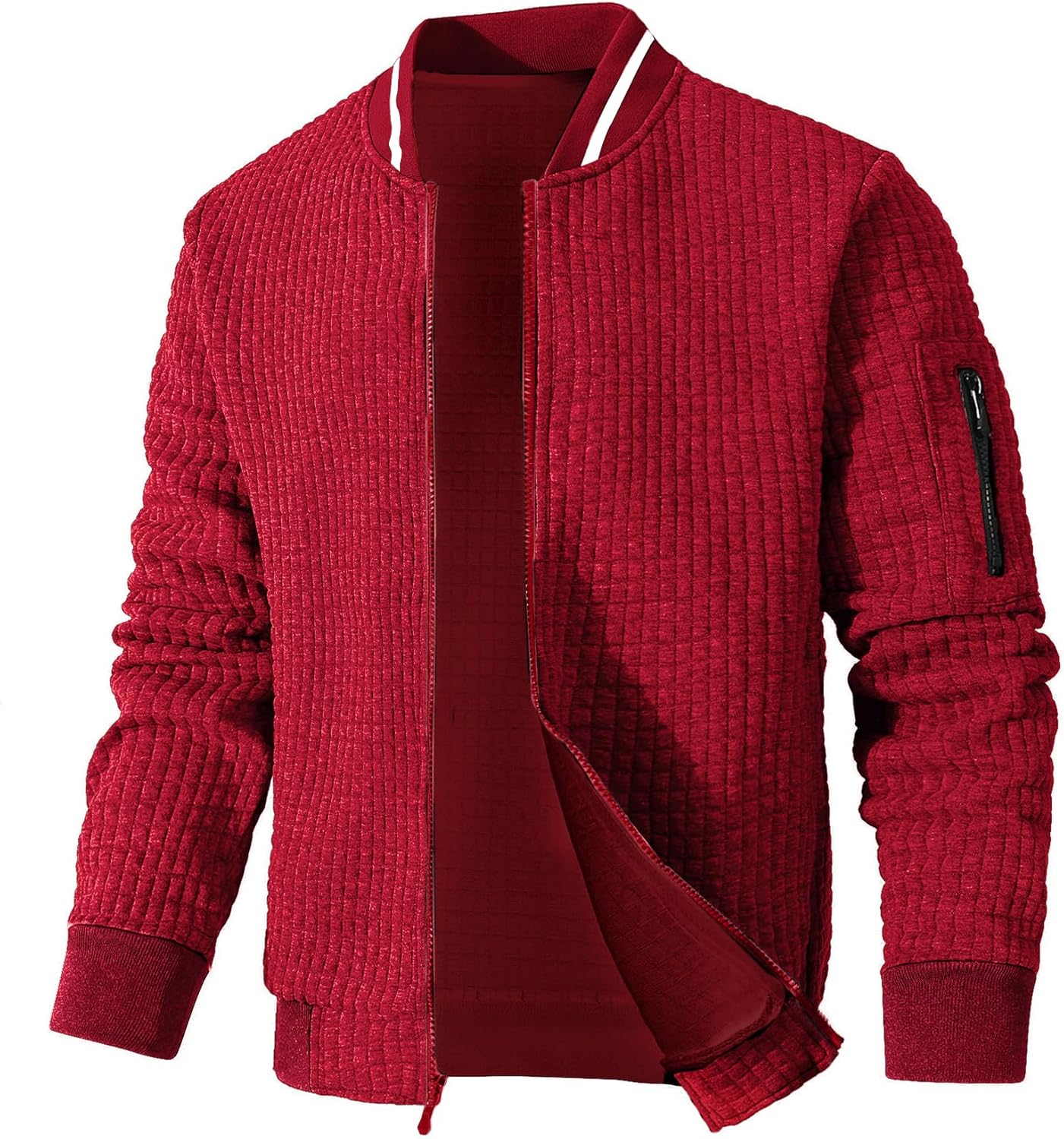 SAVKOOV Mens Lightweight Jacket Casual Bomber Jacket Varsity Coat