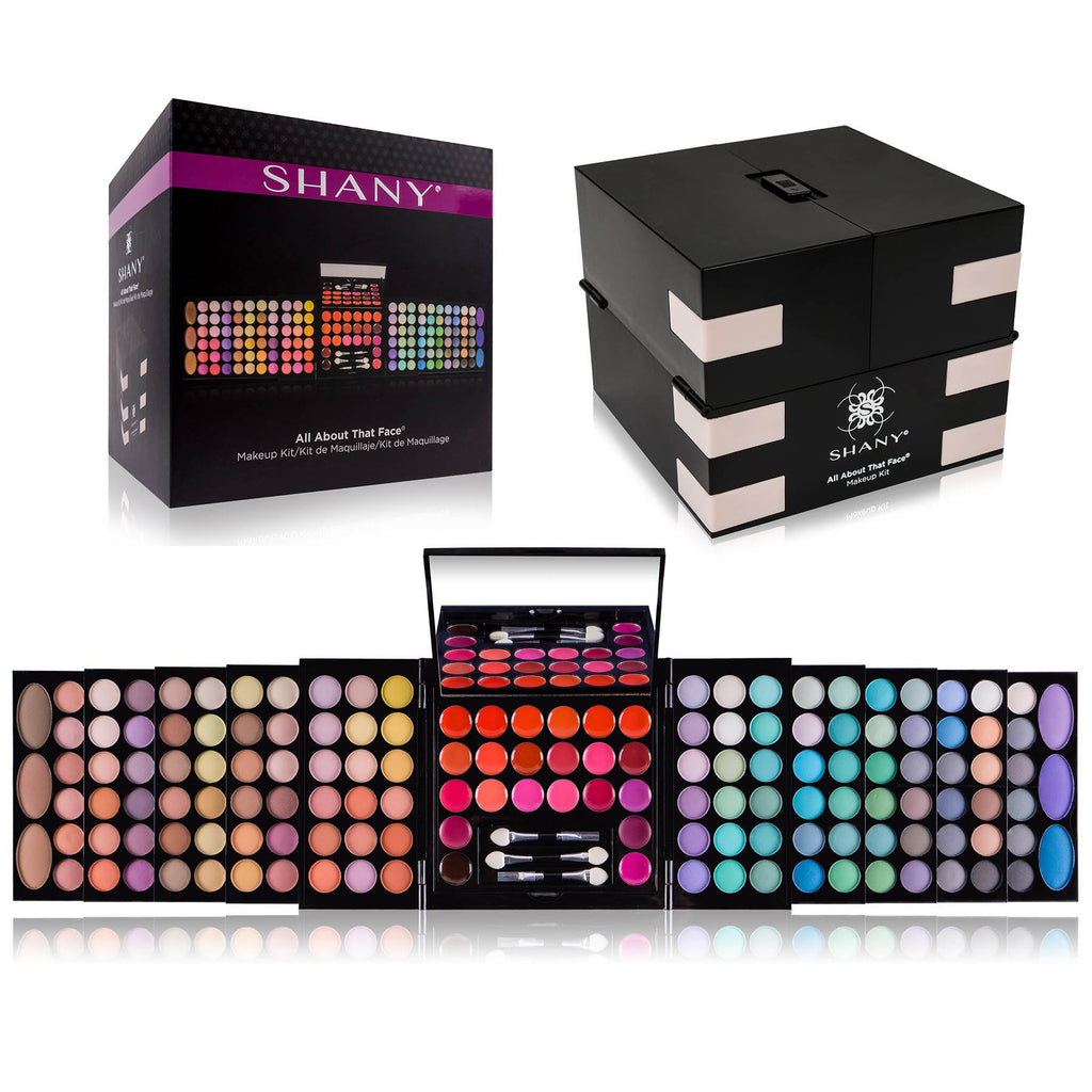 SHANY Elevated Essentials Makeup Set - All-in-One Makeup Kit with 72 Eyeshadows, 28 Lip Colors, 18 Gel Eyeliners, 10 Blushes, 1 Eye Primer, and 1 Cream Concealer