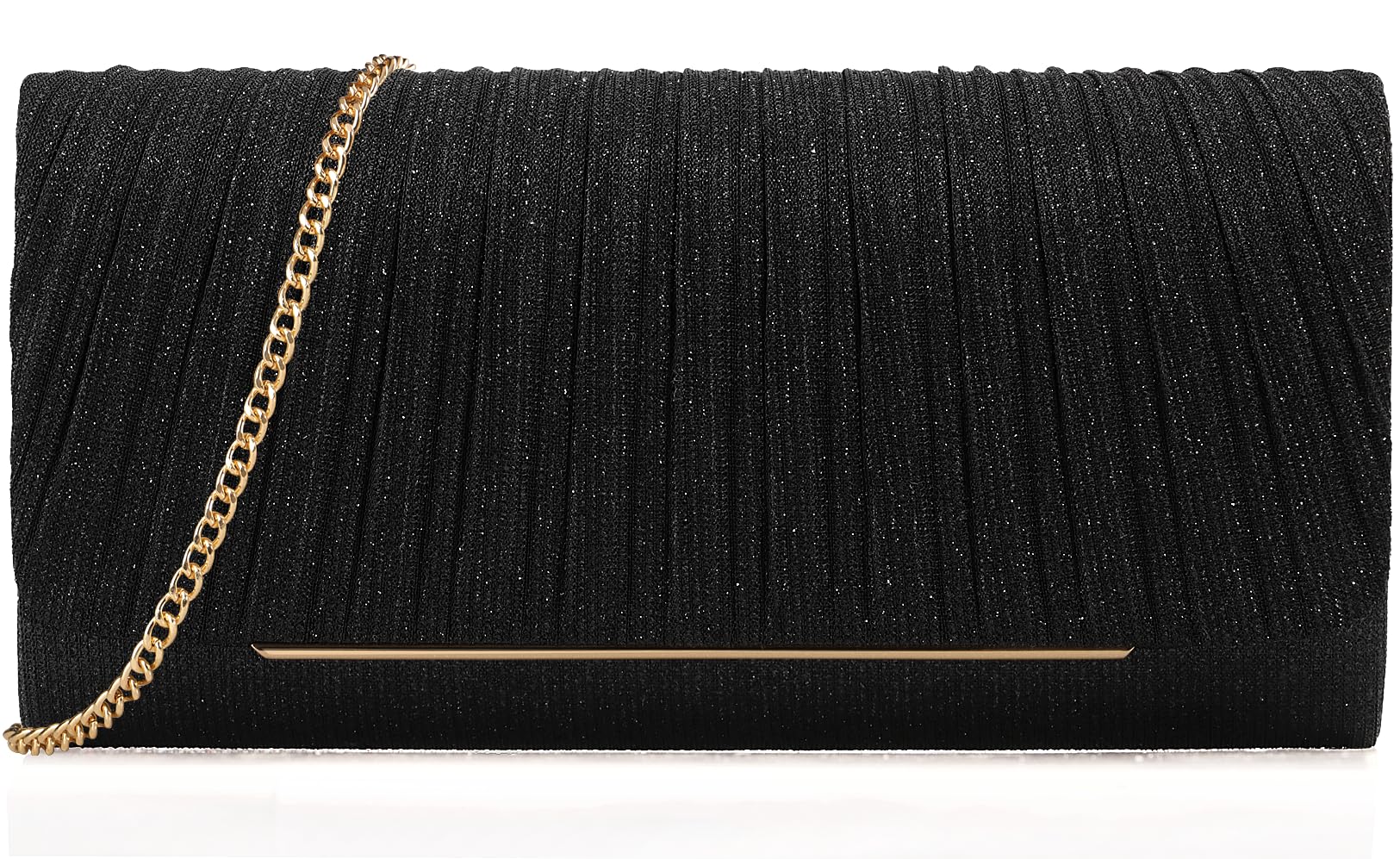 Women's Sparkling Evening Clutch Purse-Glitter Handbag with Detachable Strap for Weddings, Prom, Cocktail Parties