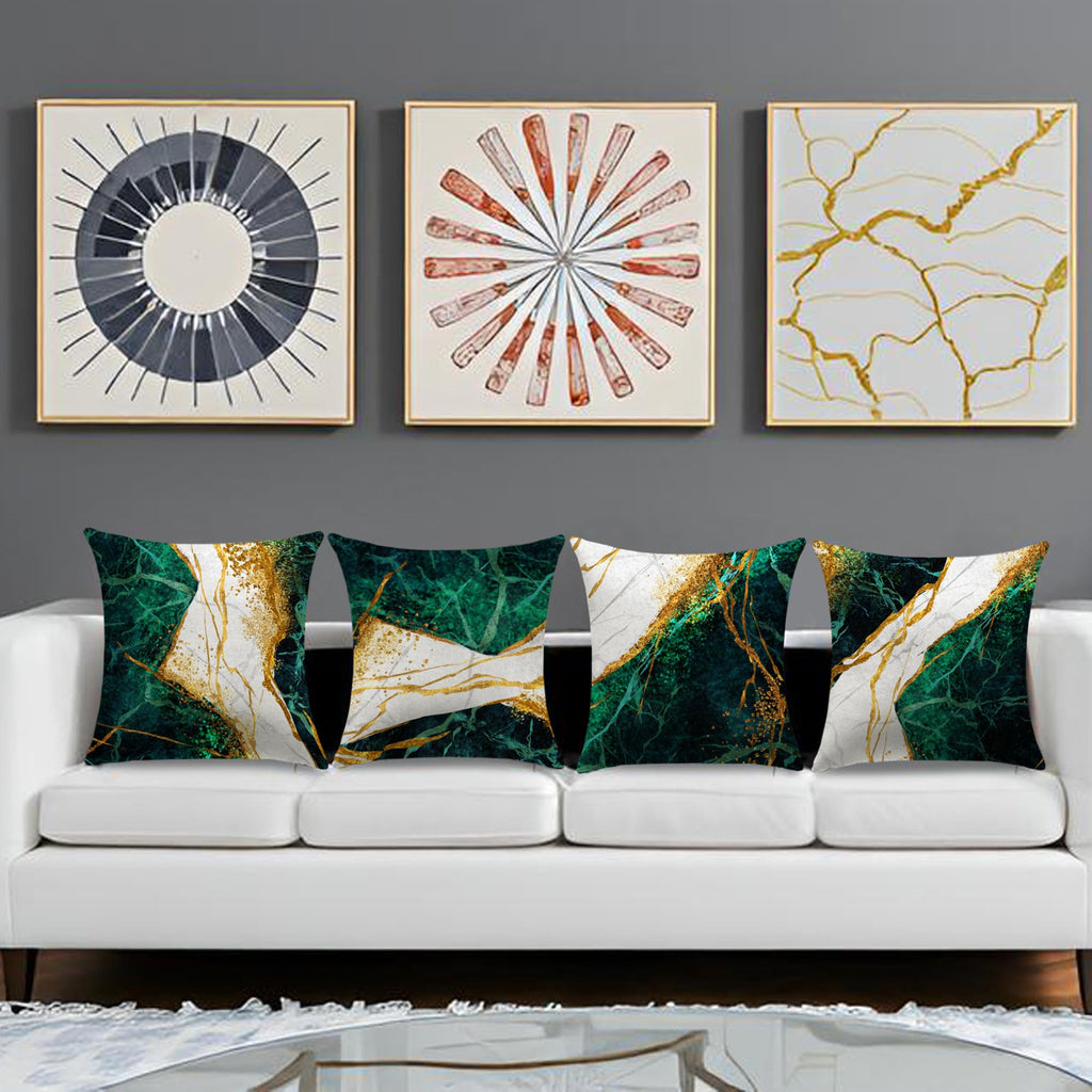 18 x 18 inch Set of 4 Decorative Pillow Covers Grey Marble Texture Throw Pillow Covers Living Room Decor Square Cushion Covers for Modern Styles Abstract Home Bedroom Couch Chair Sofa Pillow Cases