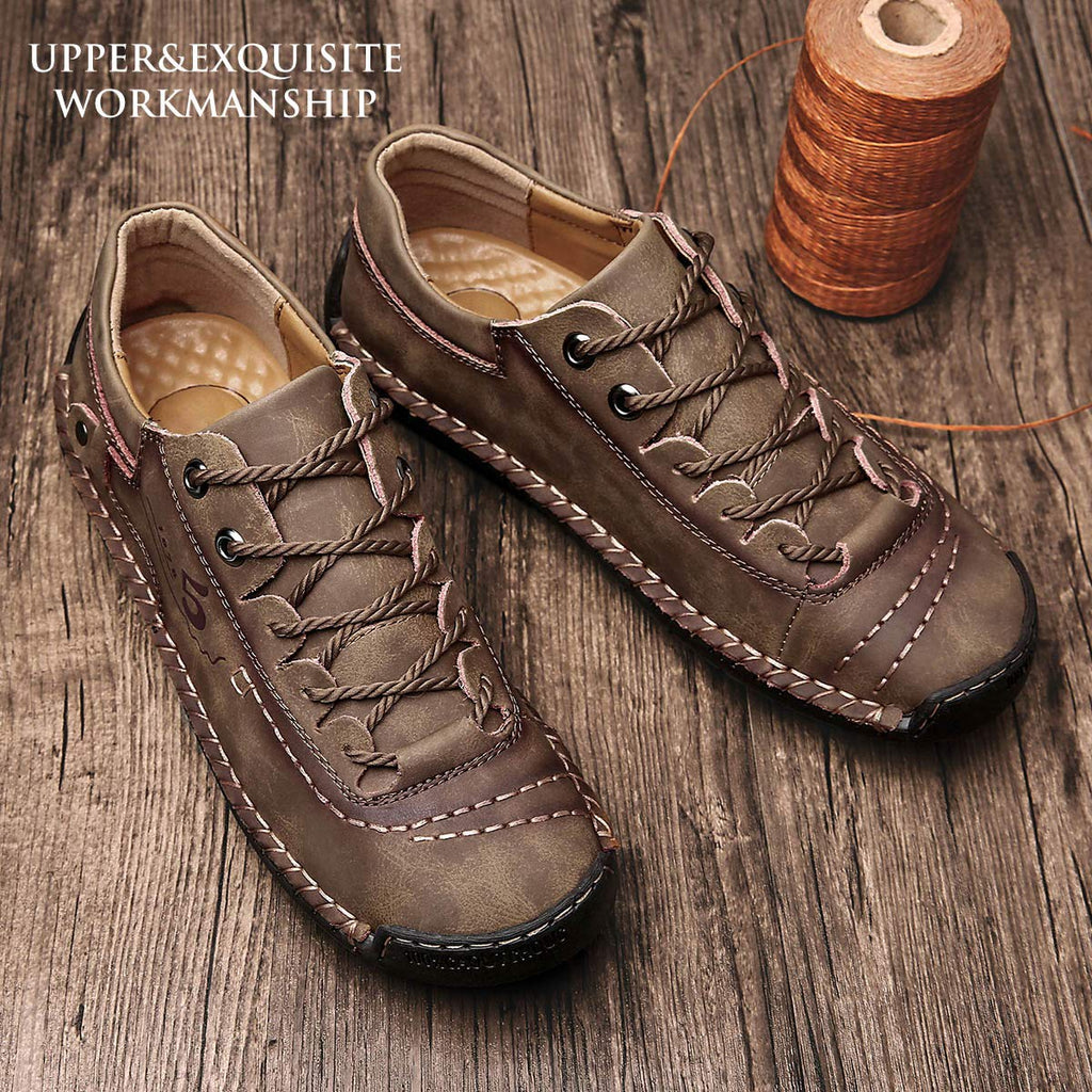 alcubieree Mens Leather Casual Shoes Comfortable Fashion Sneakers Loafers Lightweight Dress Walking Driving Shoes for Men（Size 7.5-13）