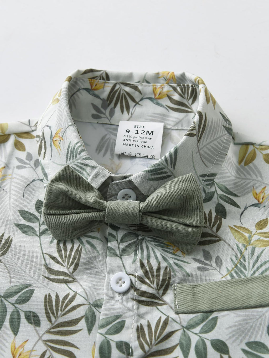 Boarnseorl Baby Boys Gentleman Outfits Suits, Infant Shirt+Shorts+Bow Tie+Suspenders