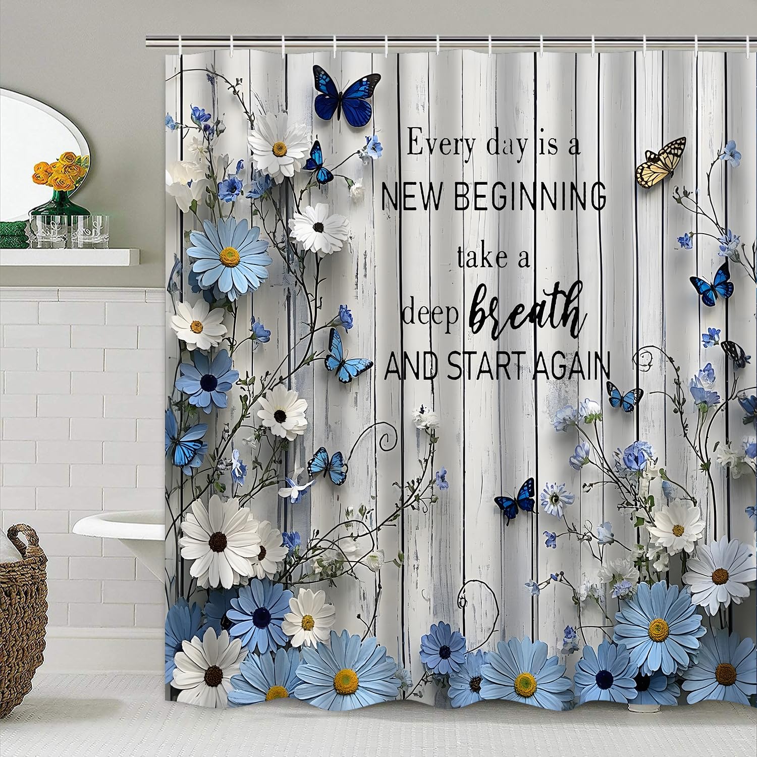 AZHM 4PCS Lotus Shower Curtain Set Black and Gold Flower Bathroom Decor Sets with Shower Curtain and Rugs and Accessories with 12 Hooks for Toilet