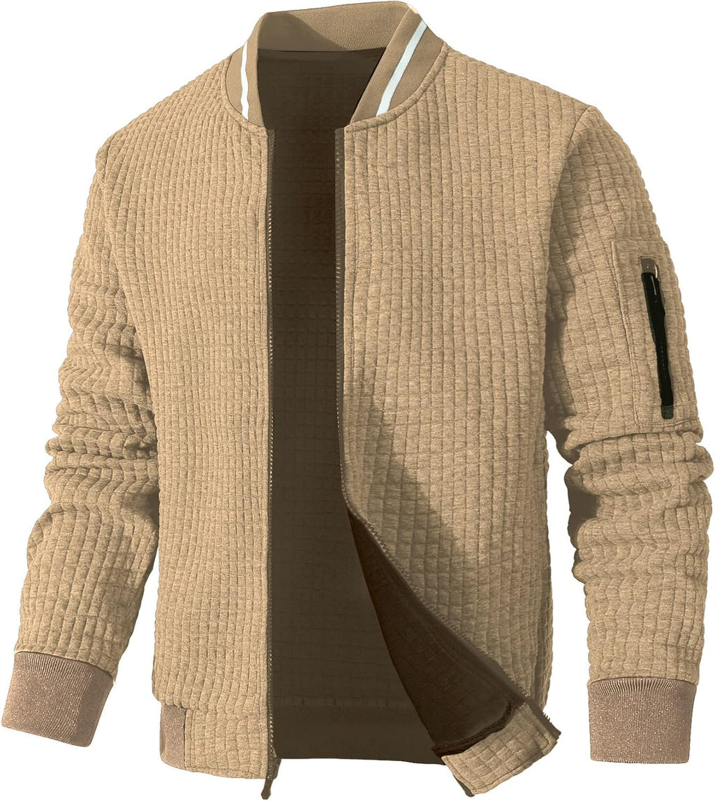 SAVKOOV Mens Lightweight Jacket Casual Bomber Jacket Varsity Coat