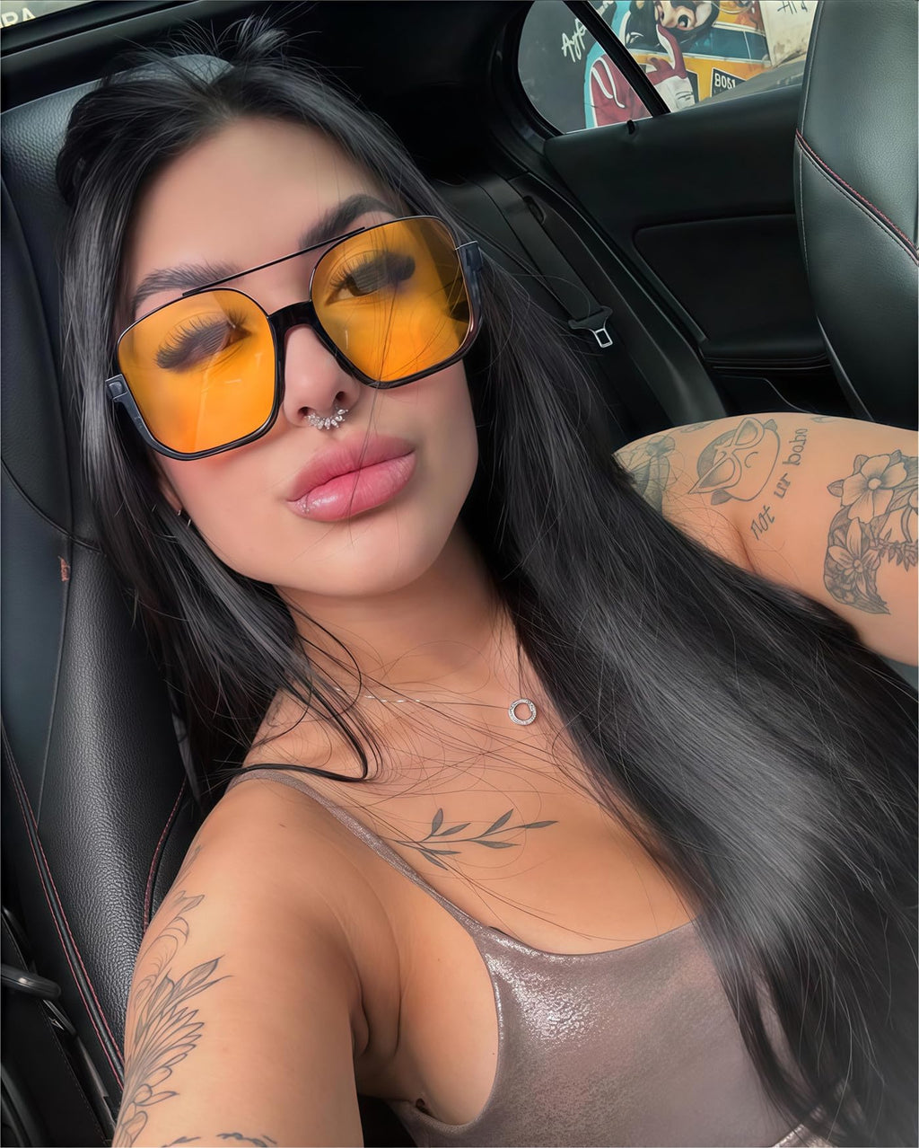 GUVIVI Retro Oversized Aviator Sunglasses for Women Men Square Double Bridge Pilot Sun Glasses 70s Trendy Shades