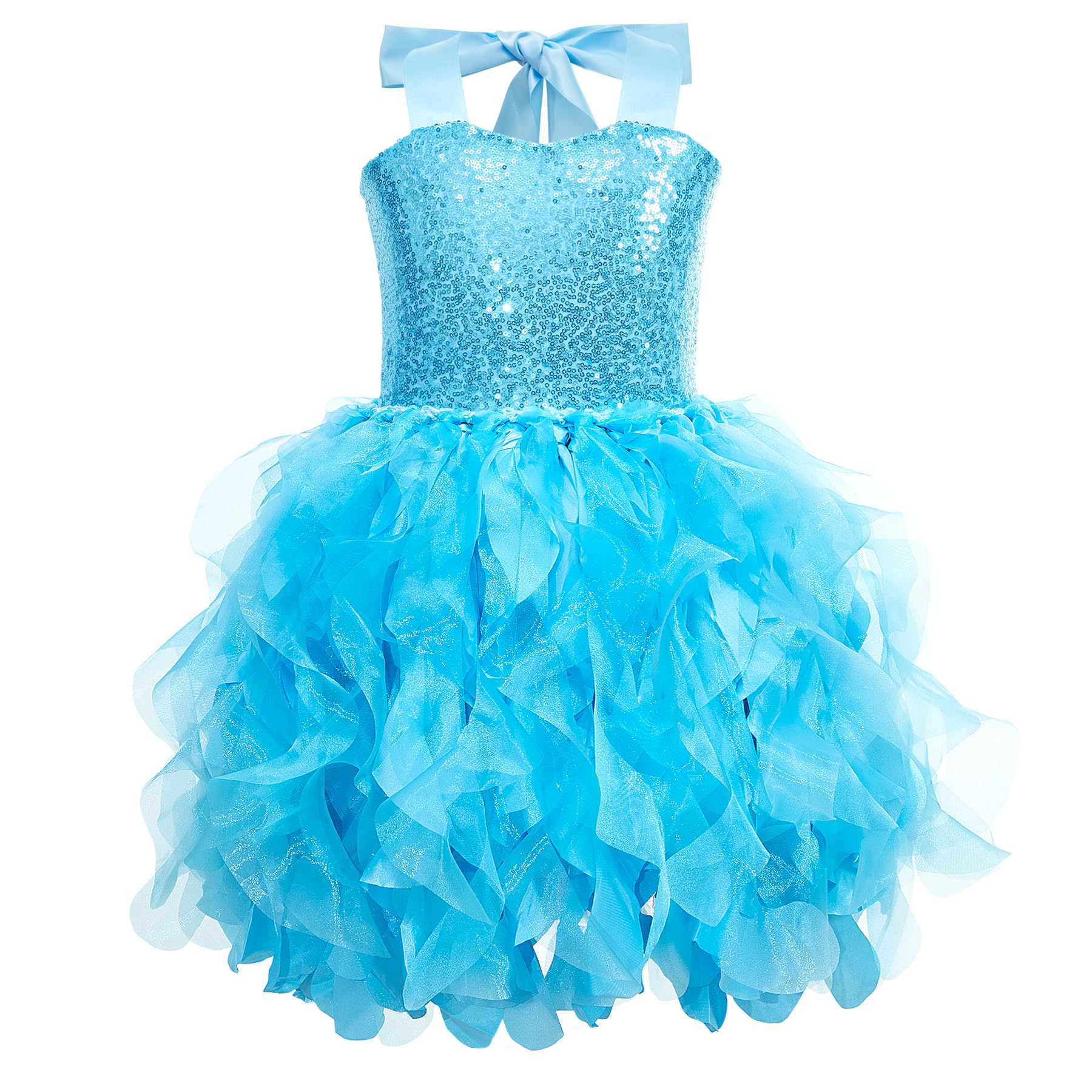 Suppromo Tutu Dress for Girls Sparkly Sequin Tulle Princess Birthday Party Prom Outfit Toddler Girls Sneaker Ball Gown Dress