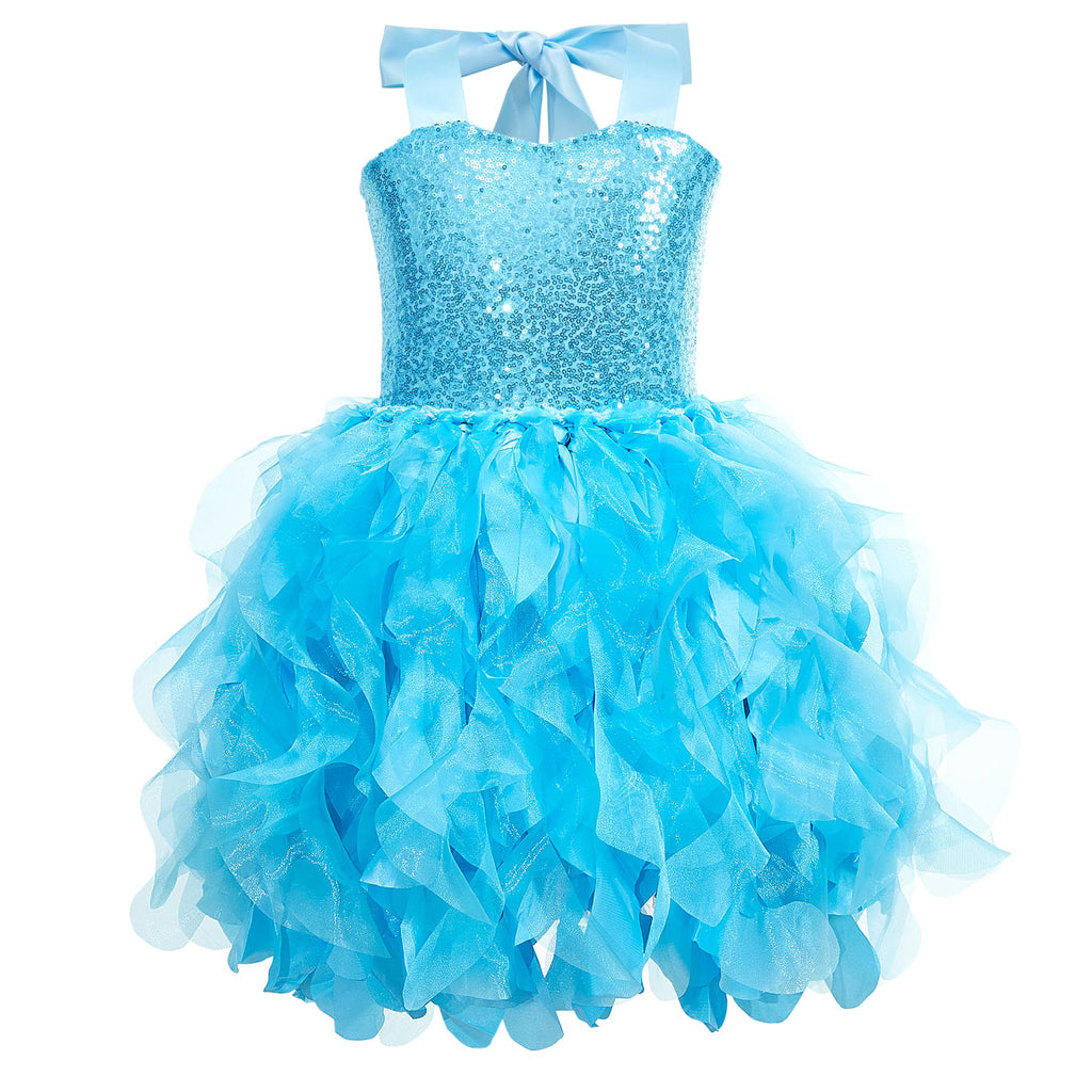 Suppromo Tutu Dress for Girls Sparkly Sequin Tulle Princess Birthday Party Prom Outfit Toddler Girls Sneaker Ball Gown Dress
