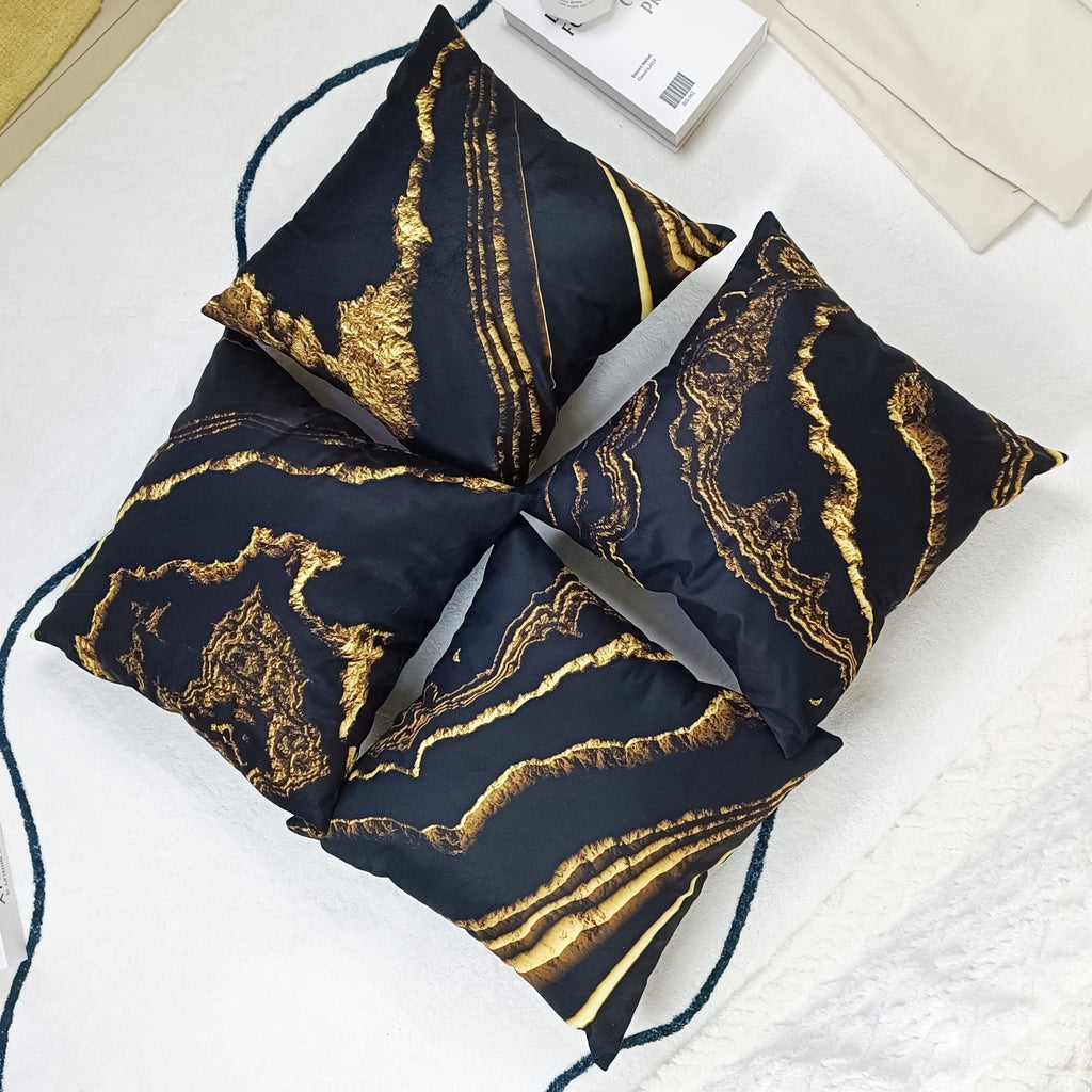 18 x 18 inch Set of 4 Decorative Pillow Covers Grey Marble Texture Throw Pillow Covers Living Room Decor Square Cushion Covers for Modern Styles Abstract Home Bedroom Couch Chair Sofa Pillow Cases