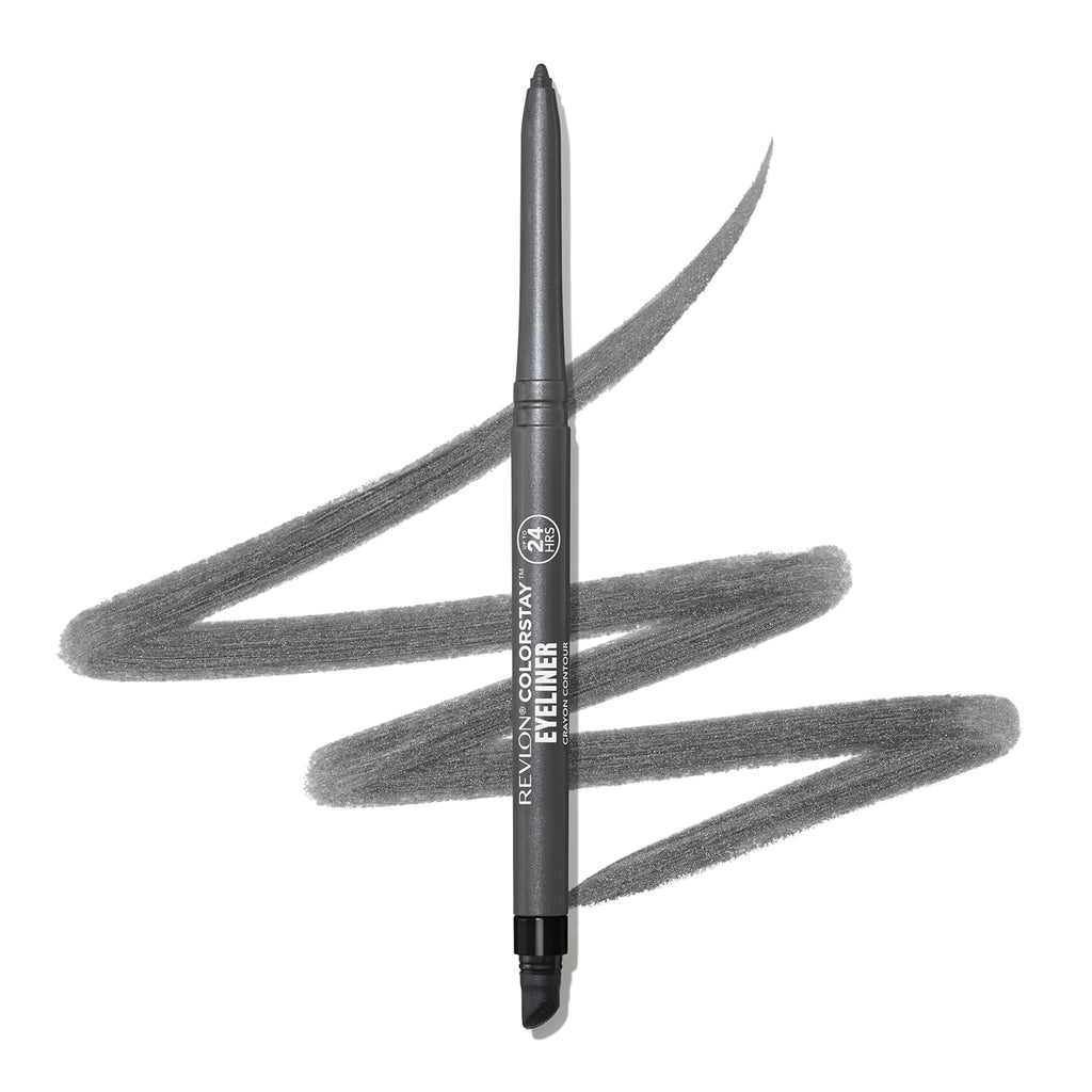 Revlon ColorStay Pencil Waterproof Eyeliner, Smudge-Proof, Eye Makeup with Built-In Sharpener, Long-Lasting, Matte Finish, 201 Black, 2 pack