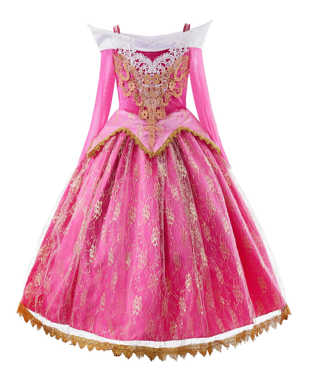 JerrisApparel Girls Pink Princess Costume Halloween Cosplay Party Dress up