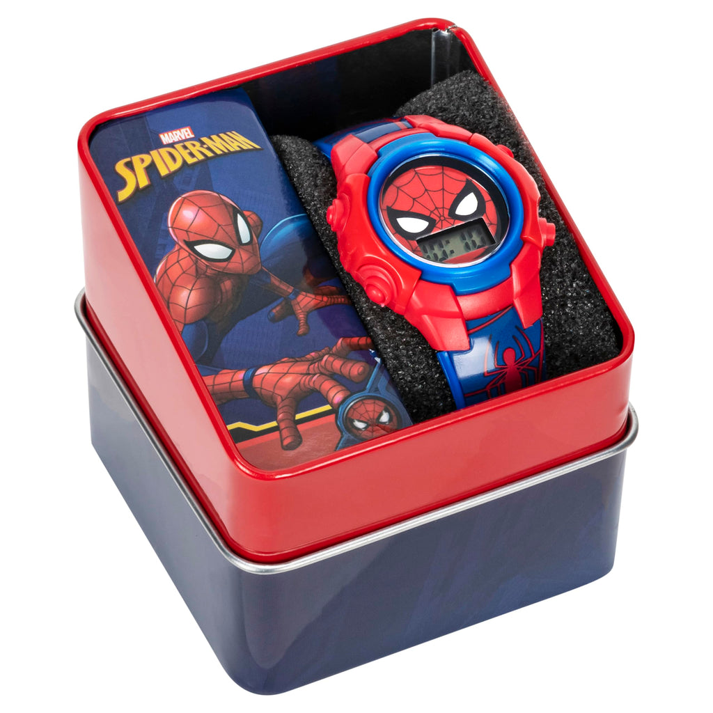 Marvel Spider-Man Kids Watches – Digital Display, Interactive Features, Adjustable Strap, Vibrant Spider-Man Graphics, Durable for Active Kids